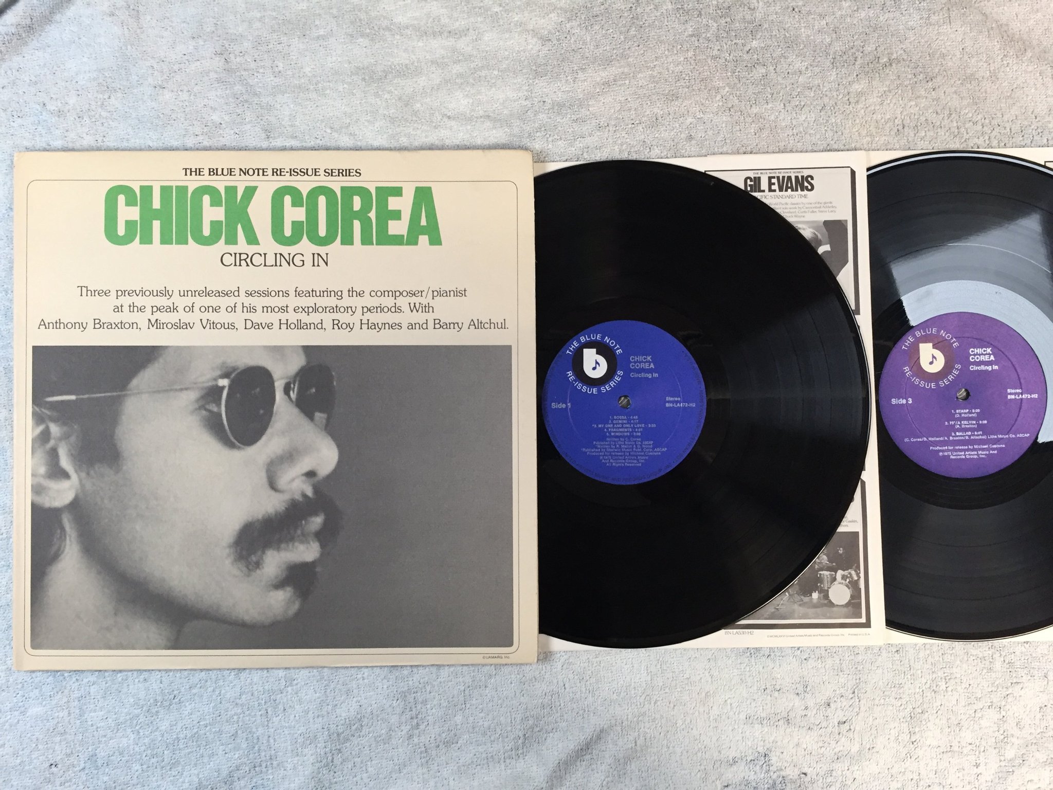 Omslagsbild för skivan CHICK COREA circling in 2xLP -75 US BLUE NOTE BN-LA472-H2