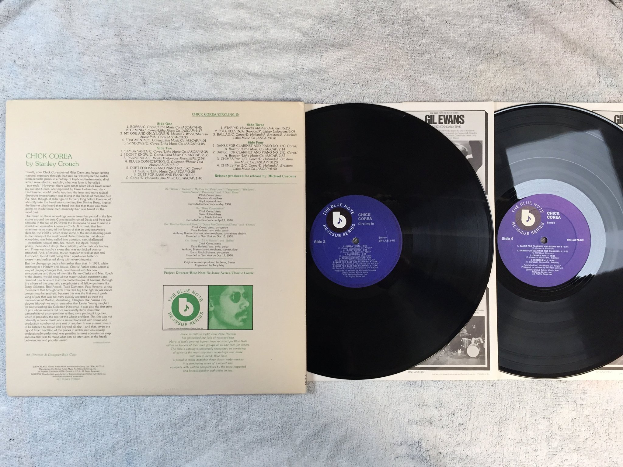 Omslagsbild för skivan CHICK COREA circling in 2xLP -75 US BLUE NOTE BN-LA472-H2