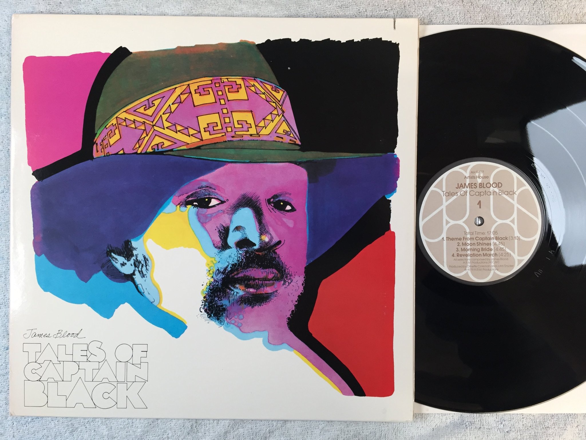 Omslagsbild för skivan JAMES BLOOD tales of captain black LP -79 US ARTISTS HOUSE AH 9407 