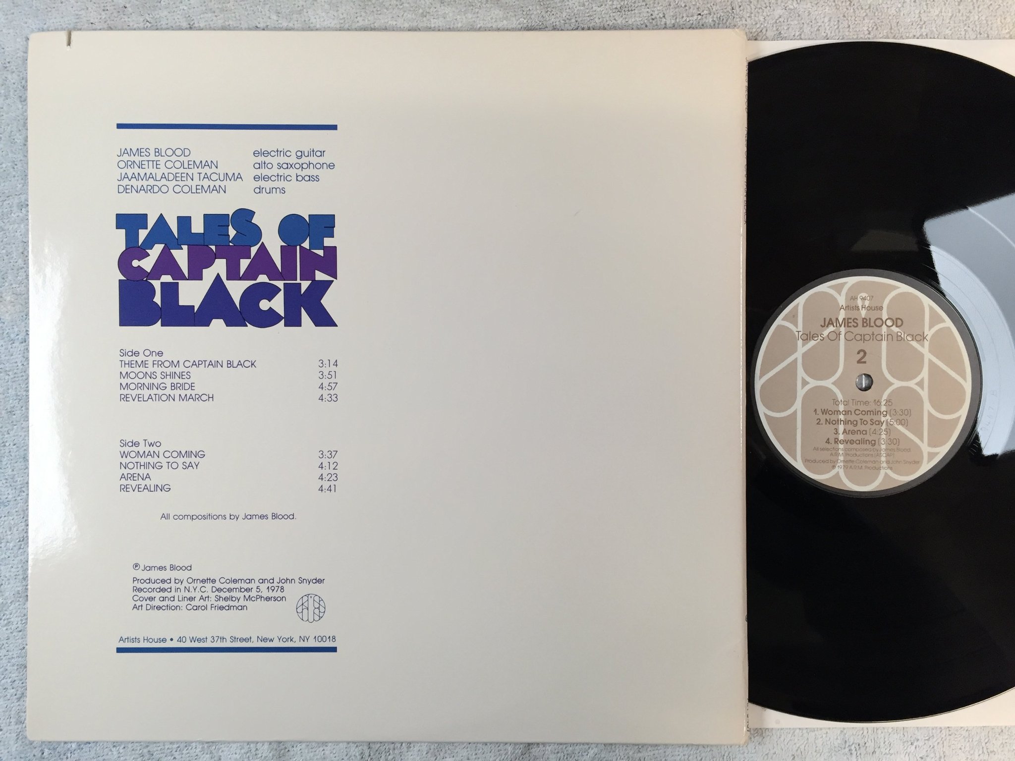 Omslagsbild för skivan JAMES BLOOD tales of captain black LP -79 US ARTISTS HOUSE AH 9407 