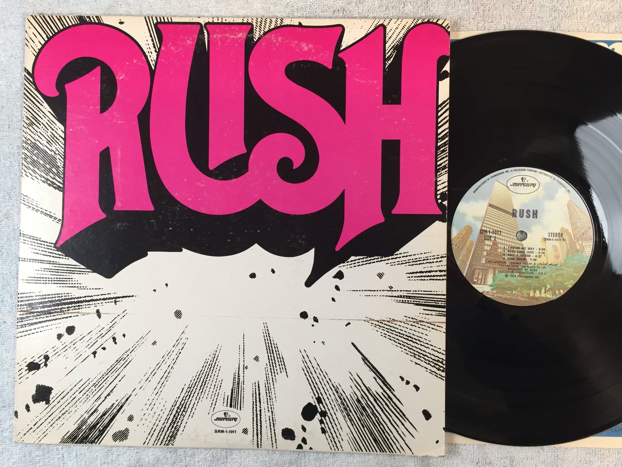 Omslagsbild för skivan RUSH s/t LP -74 US MERCURY SRM-1-1011