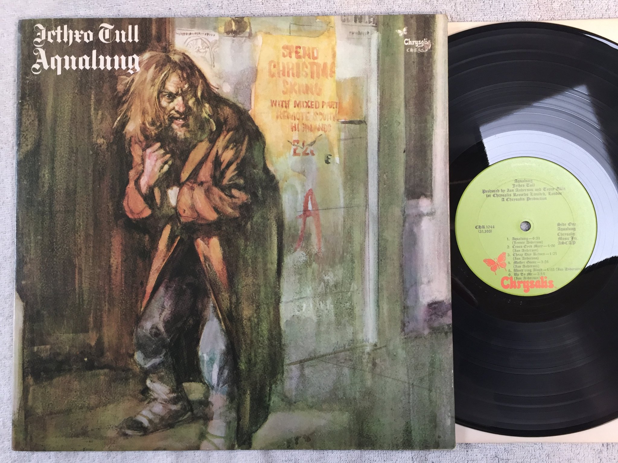 Omslagsbild för skivan JETHRO TULL aqualung LP US CHRYSALIS CHR 1044