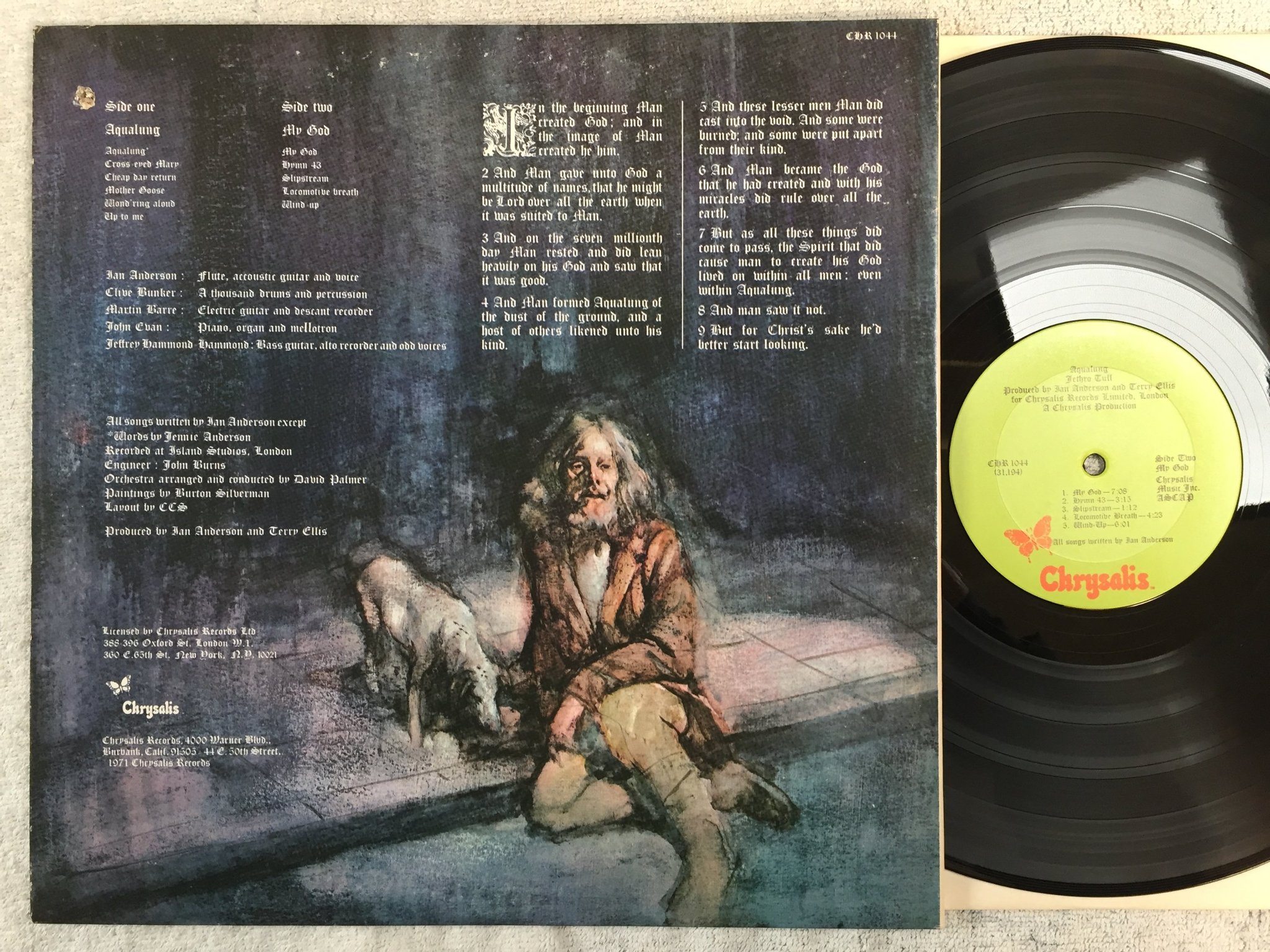 Omslagsbild för skivan JETHRO TULL aqualung LP US CHRYSALIS CHR 1044