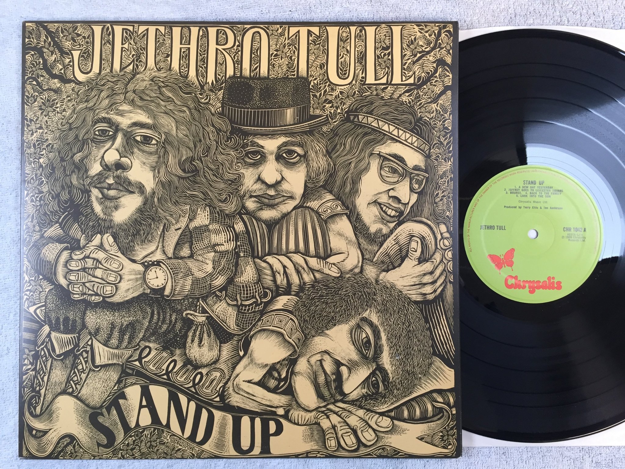 Omslagsbild för skivan JETHRO TULL stand up LP -69/73 UK CHRYSALIS CHR 1042 top condition!!!