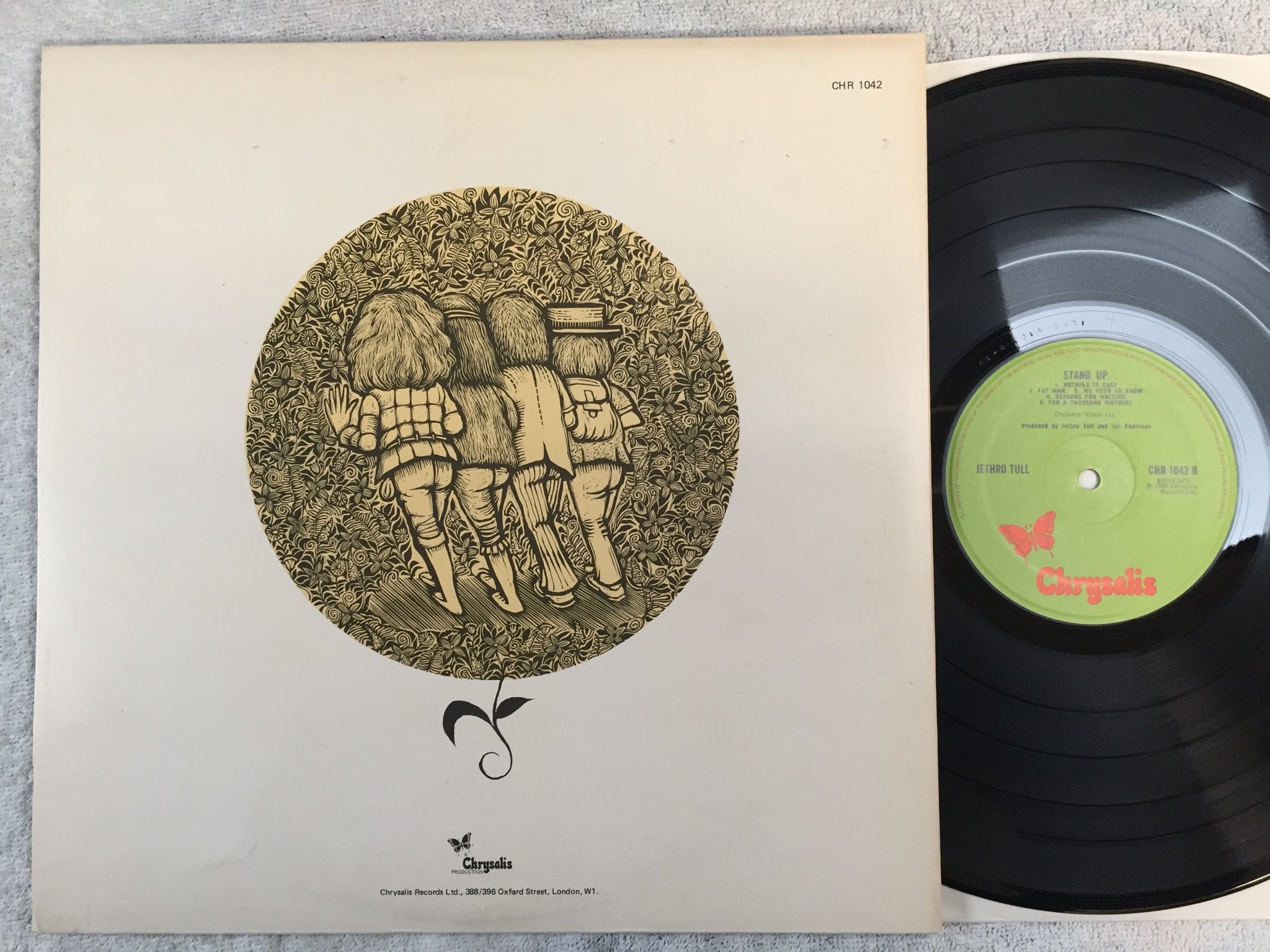 Omslagsbild för skivan JETHRO TULL stand up LP -69/73 UK CHRYSALIS CHR 1042 top condition!!!