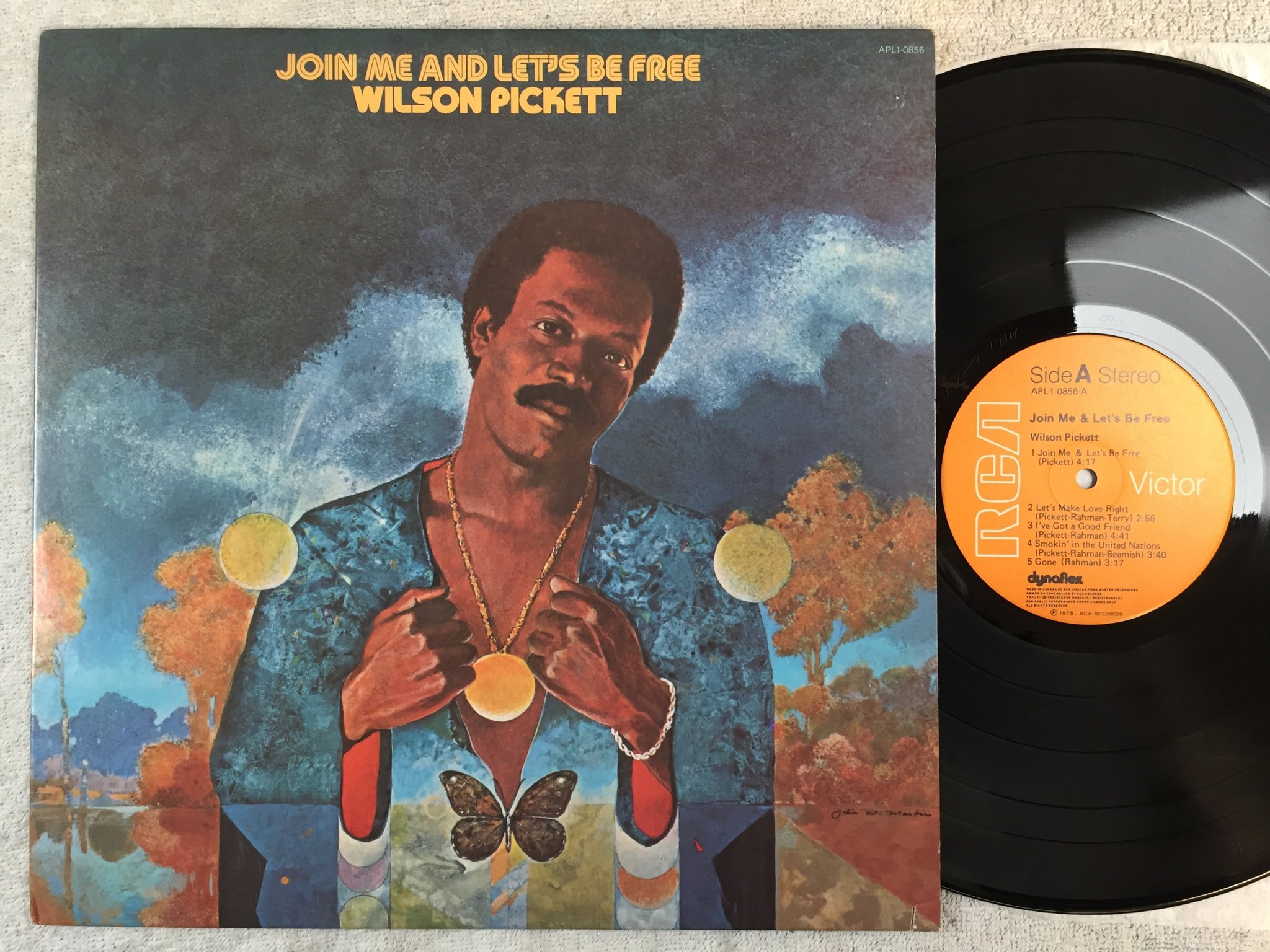 Omslagsbild för skivan WILSON PICKETT join me & let's be free LP -75 Can RCA APL1-0856