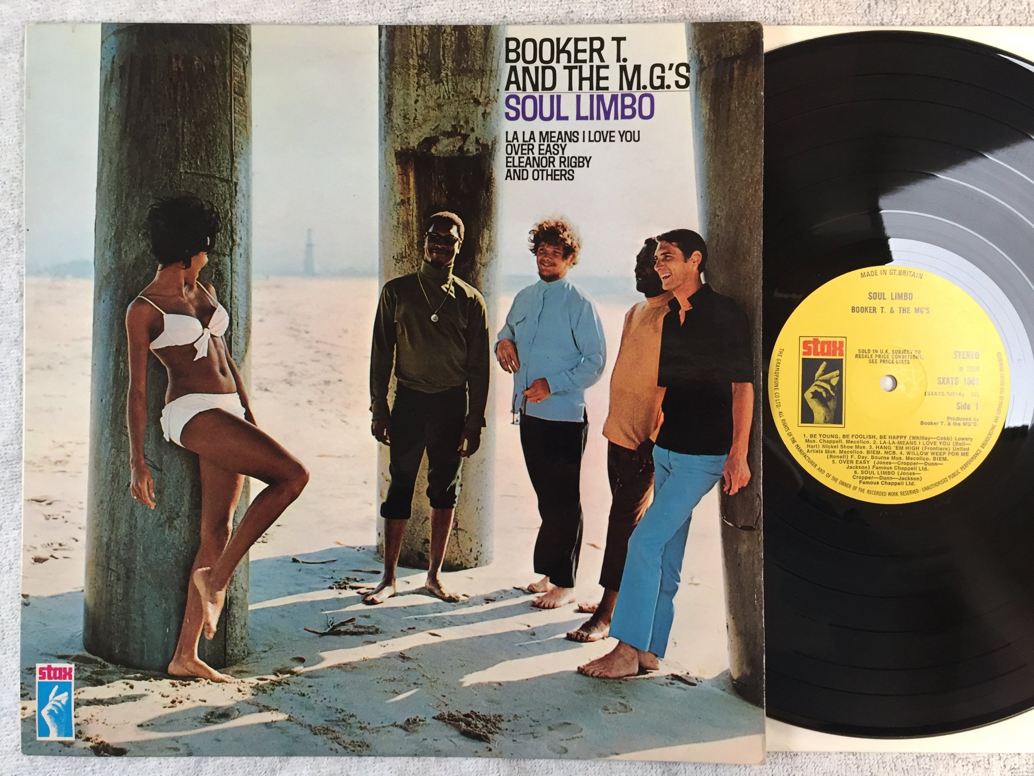 Omslagsbild för skivan BOOKER T AND THE MG'S soul limbo LP -68 UK STAX SXATS 1001