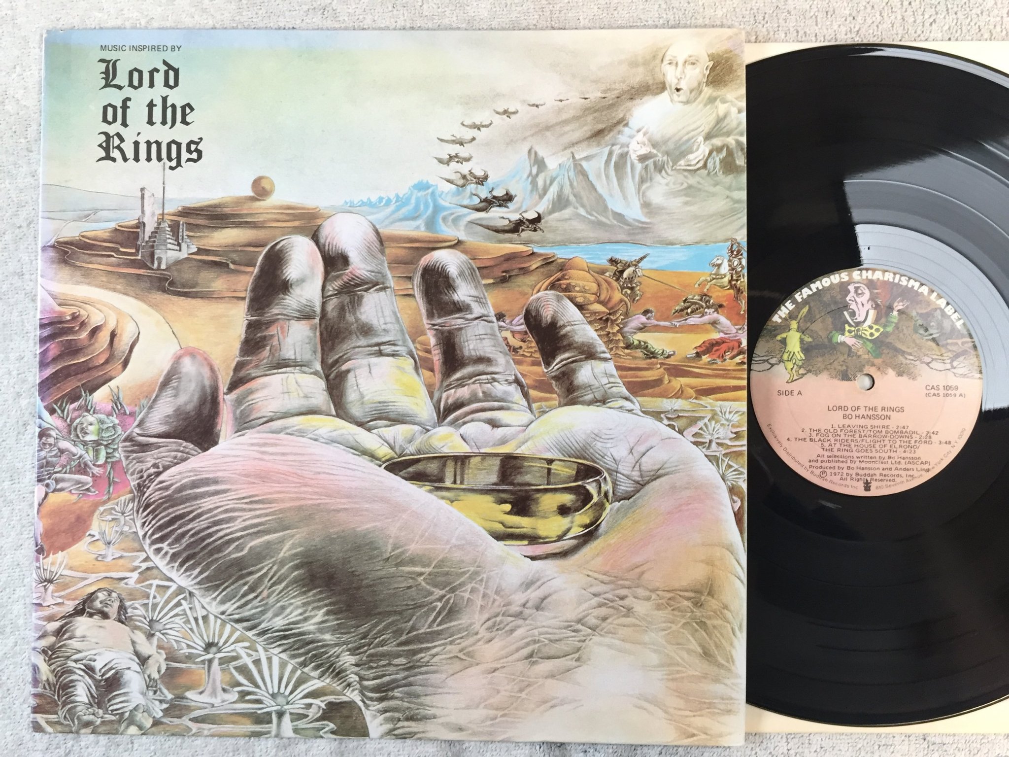Omslagsbild för skivan BO HANSSON lord of the rings LP -72 US FAMOUS CHARISMA CAS 1059