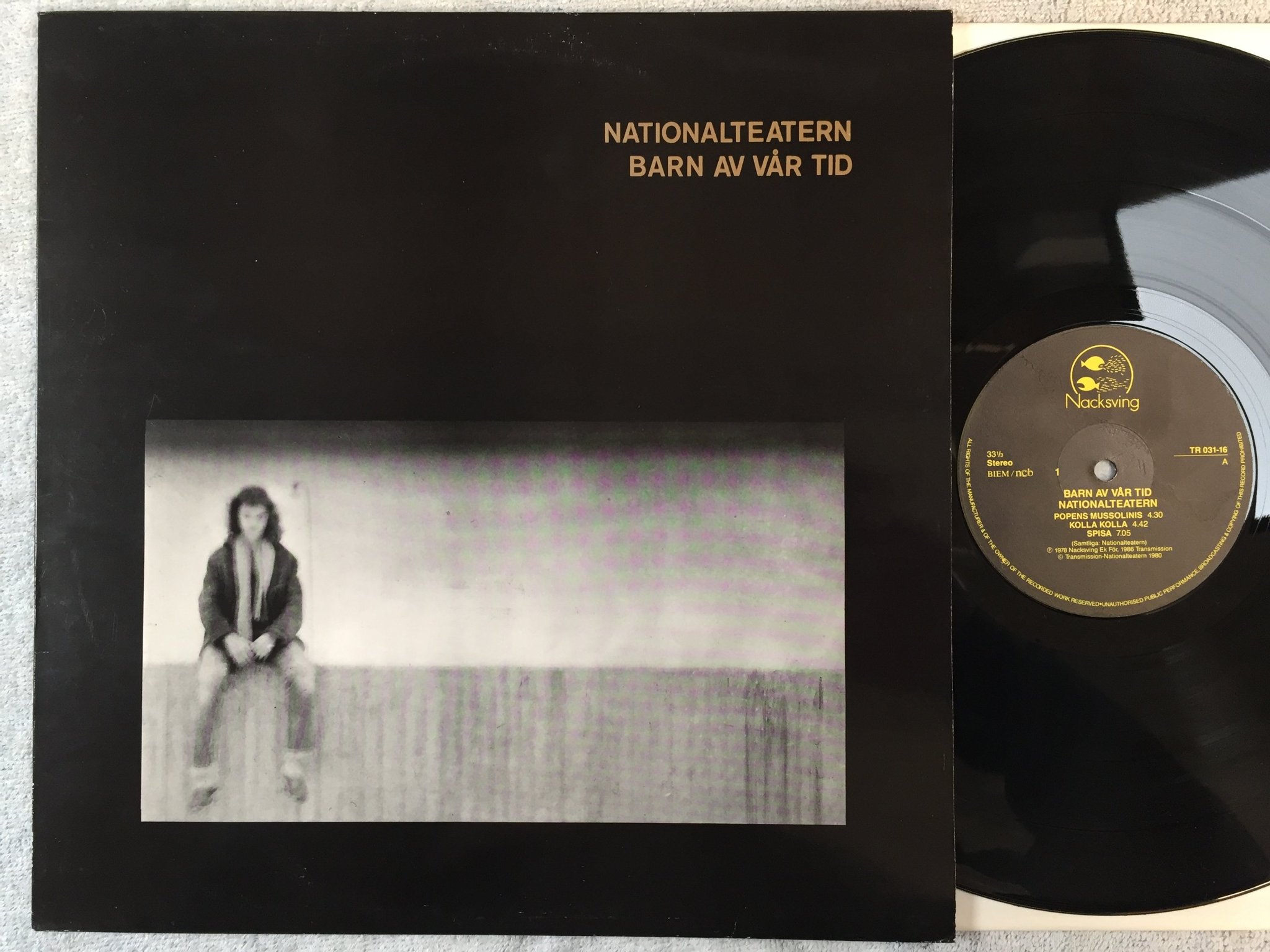 Omslagsbild för skivan NATIONALTEATERN barn av vår tid LP re Swe NACKSVING TR 031-16