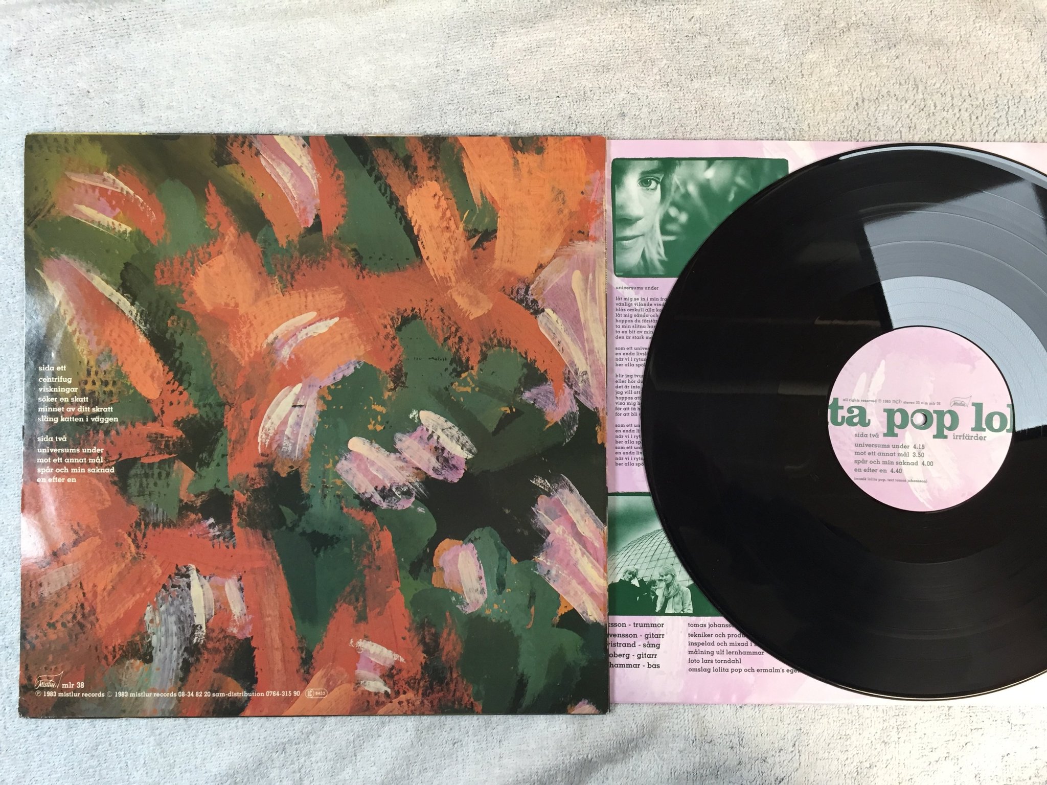 Omslagsbild för skivan LOLITA POP irrfärder LP -83 Swe MISTLUR MLR 38
