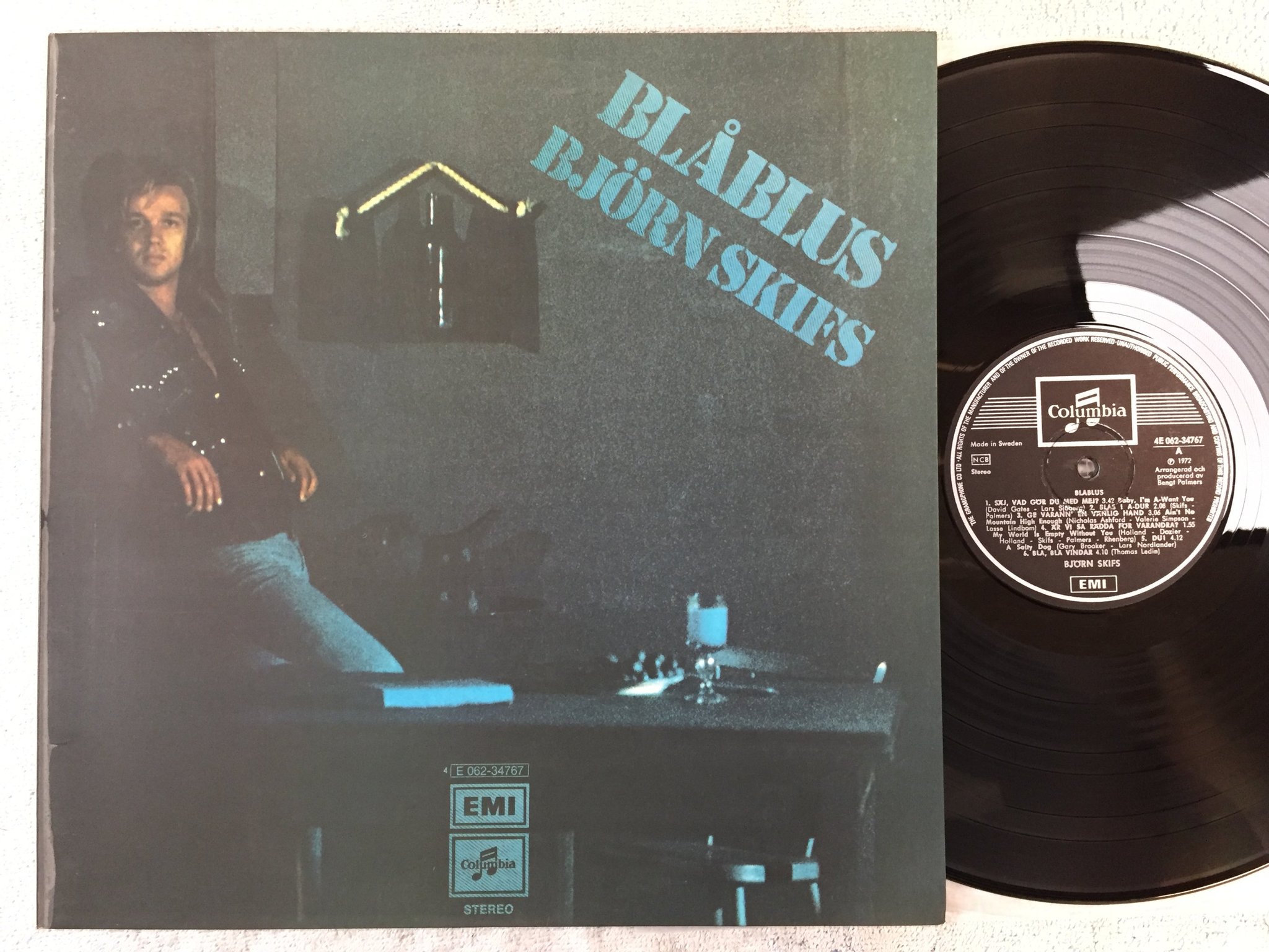 Omslagsbild för skivan BJÖRN SKIFS blåblus LP -72 Swe EMI / COLUMBIA 4E 062-34767