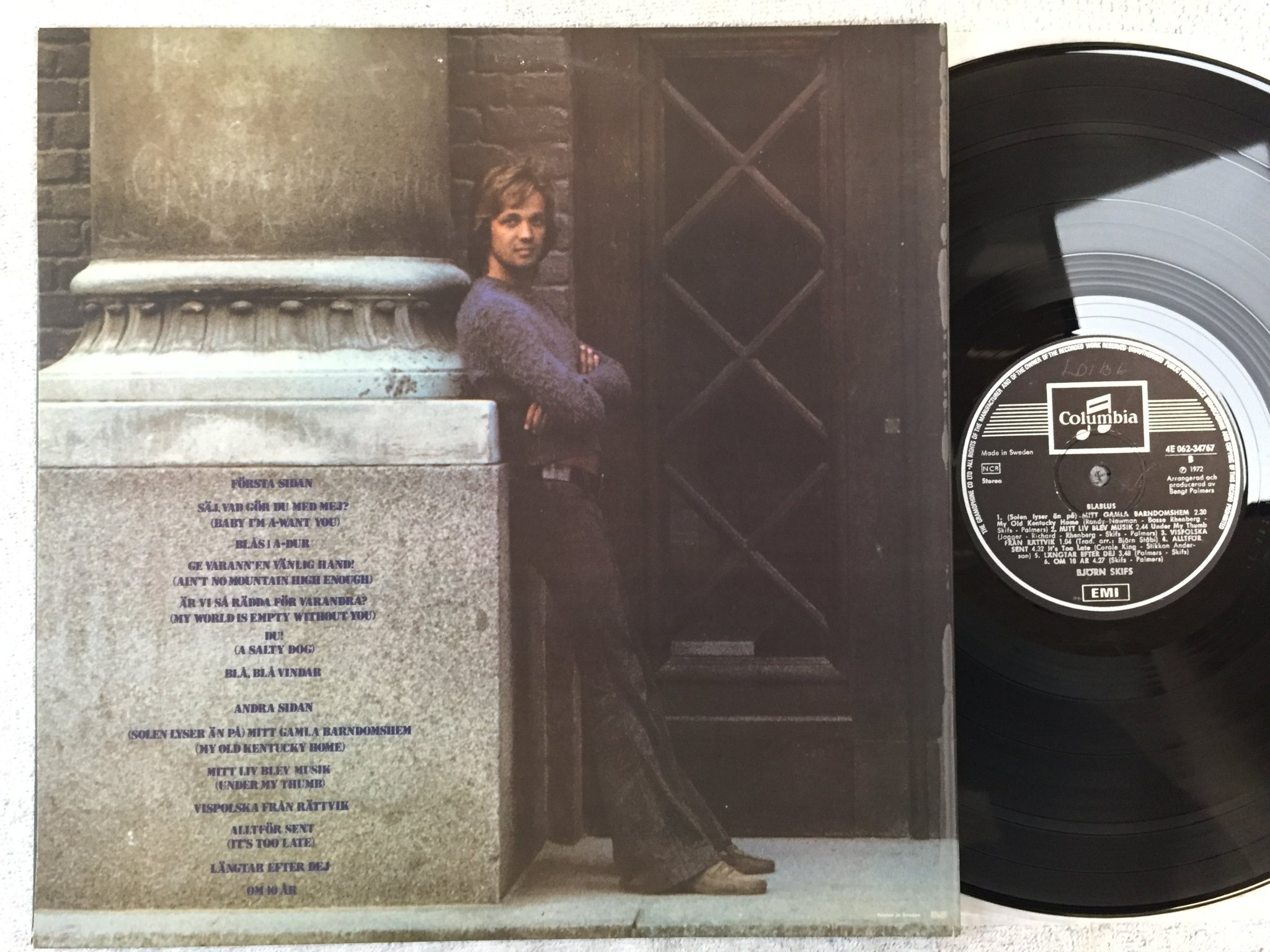 Omslagsbild för skivan BJÖRN SKIFS blåblus LP -72 Swe EMI / COLUMBIA 4E 062-34767