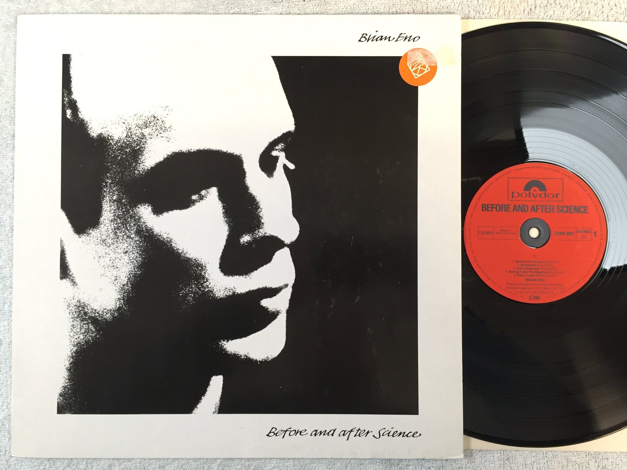 Omslagsbild för skivan BRIAN ENO before and after science LP Ger POLYDOR 2344087