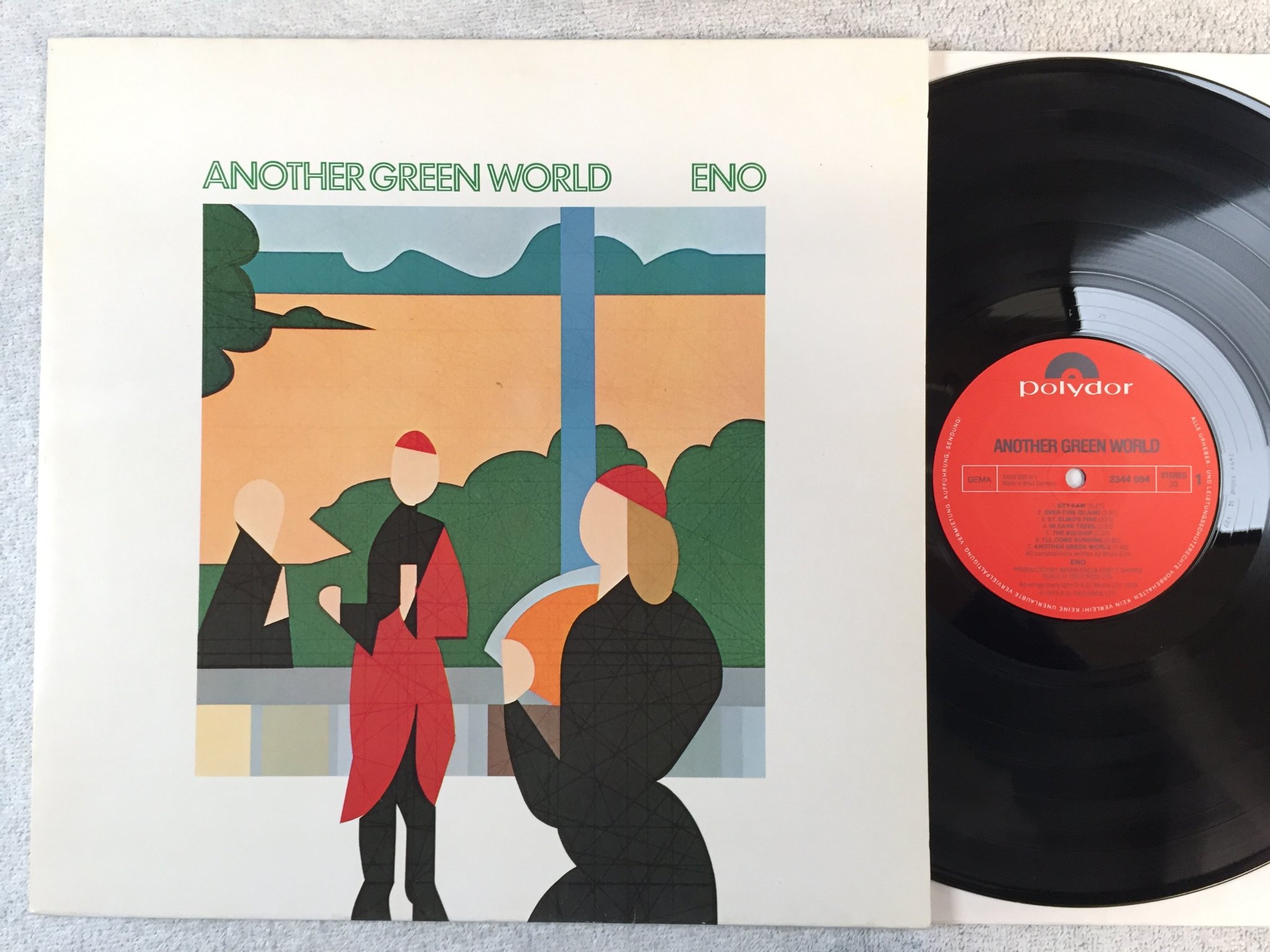 Omslagsbild för skivan BRIAN ENO another green world LP Ger POLYDOR  2344094