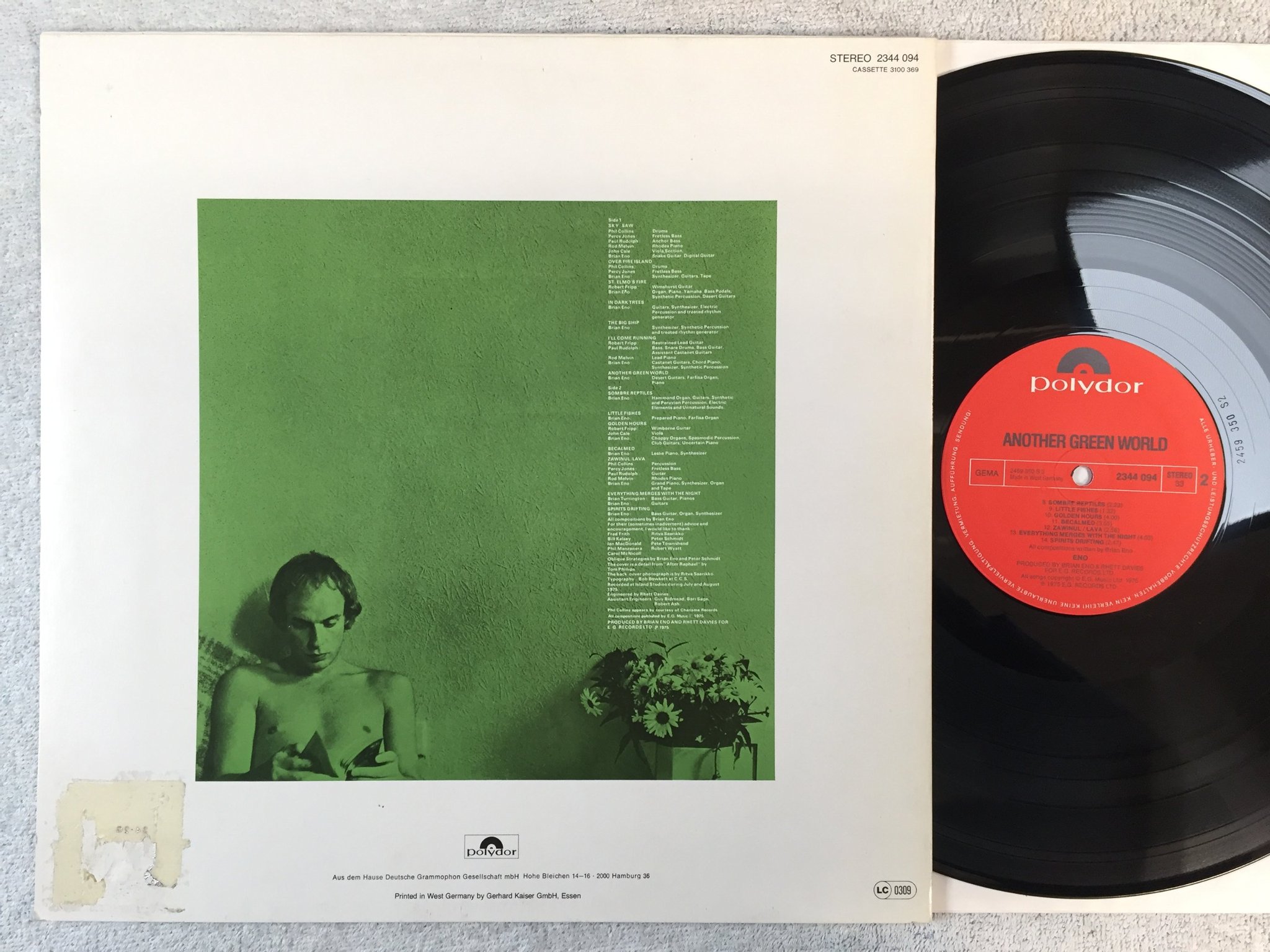 Omslagsbild för skivan BRIAN ENO another green world LP Ger POLYDOR  2344094