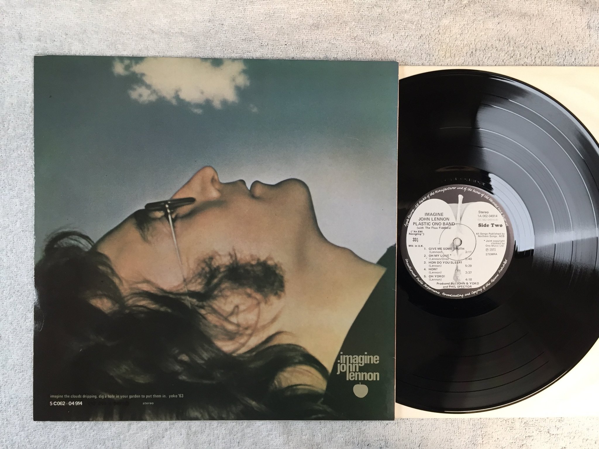 Omslagsbild för skivan JOHN LENNON PLASTIC ONO BAND imagine LP  Hol APPLE 1A 062-04914