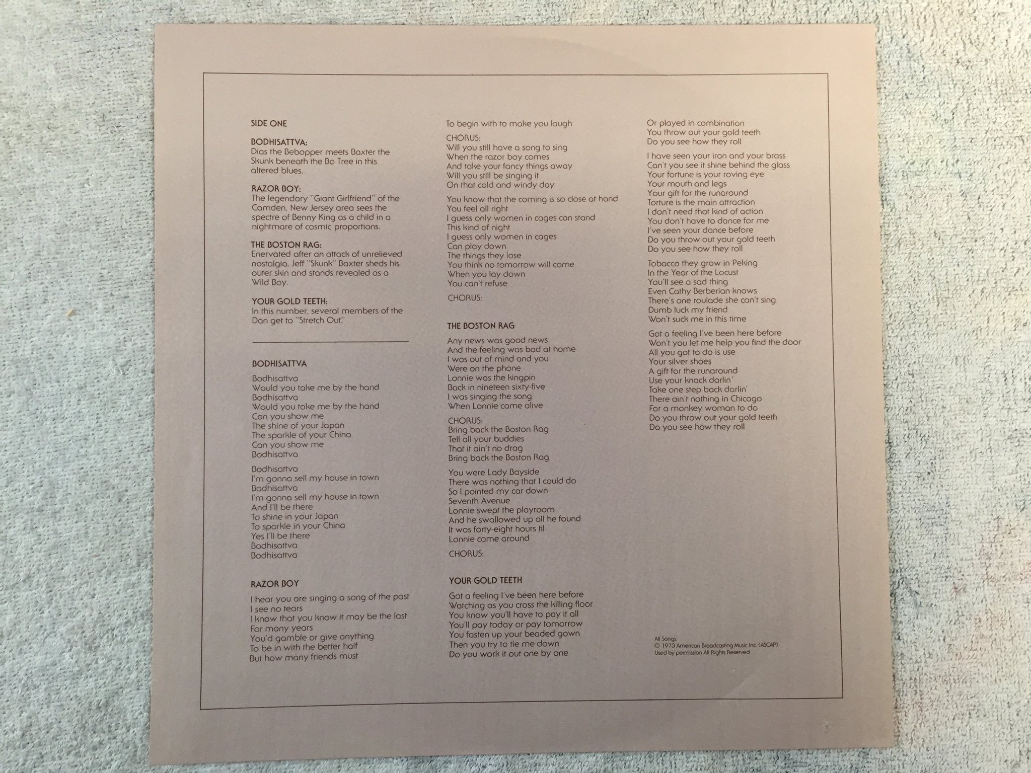 Omslagsbild för skivan STEELY DAN countdown to ecstasy LP -73 US ABC ABCX-779