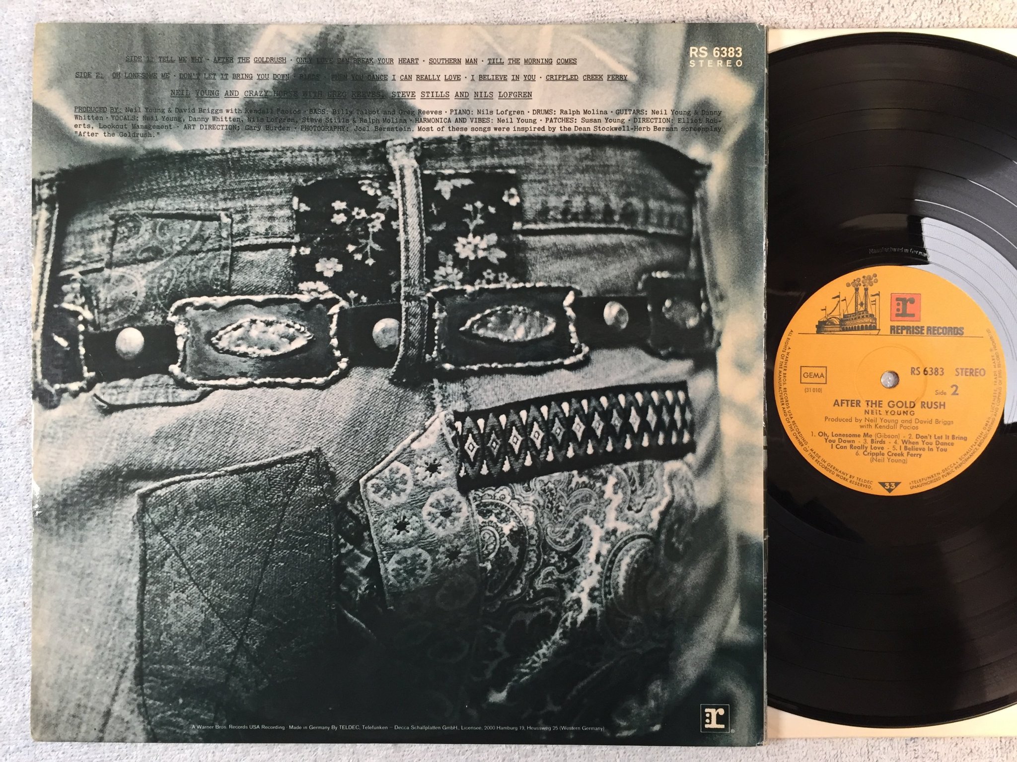 Omslagsbild för skivan NEIL YOUNG after the gold rush LP Ger REPRISE RS 6383