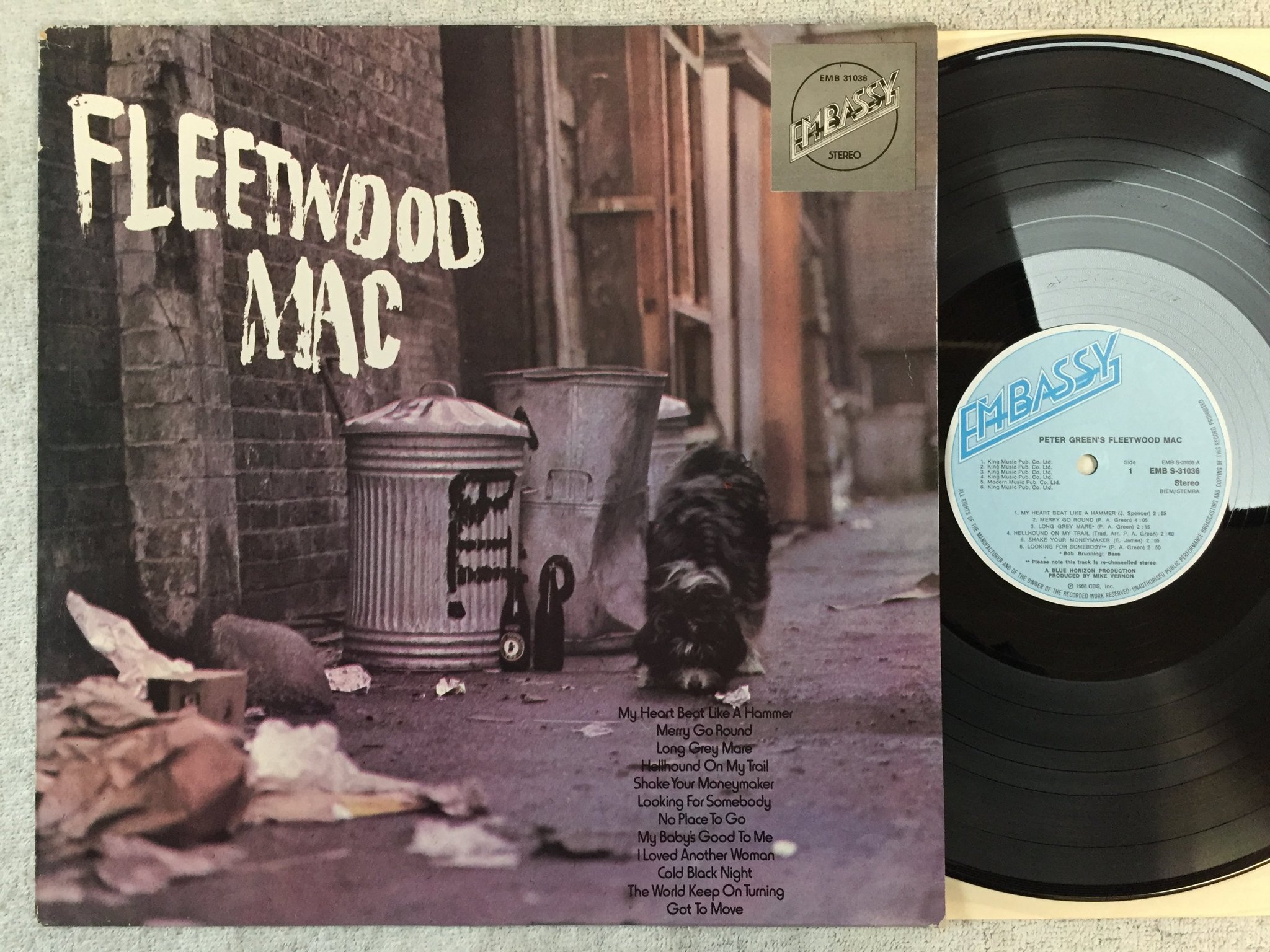 Omslagsbild för skivan PETER GREEN'S FLEETWOOD MAC LP RE Hol EMBASSY EMB S-31036