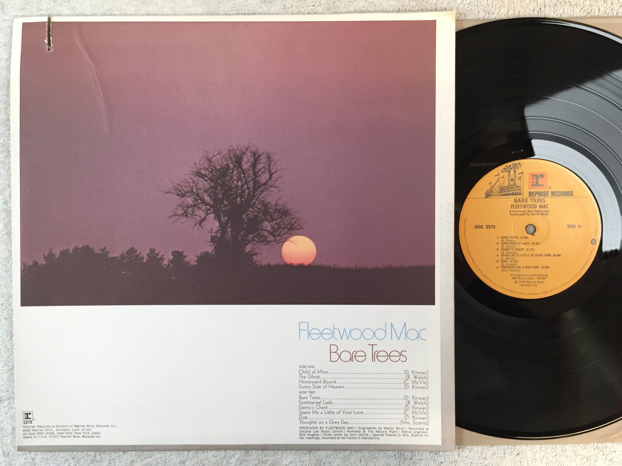 Omslagsbild för skivan FLEETWOOD MAC bare trees LP -72 US REPRISE MSK 2278