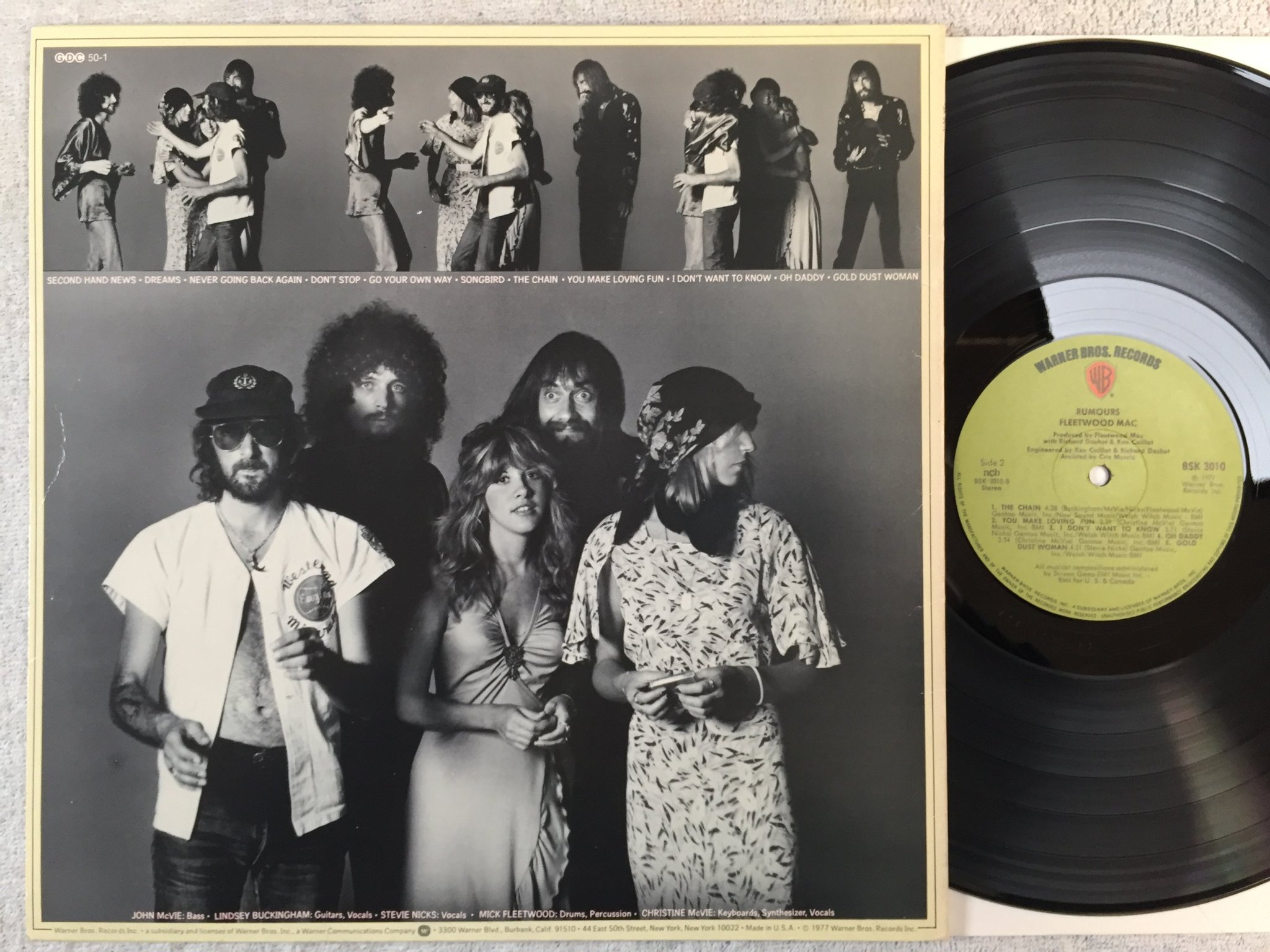 Omslagsbild för skivan FLEETWOOD MAC rumours LP ncb WARNER BROS BSK 3010