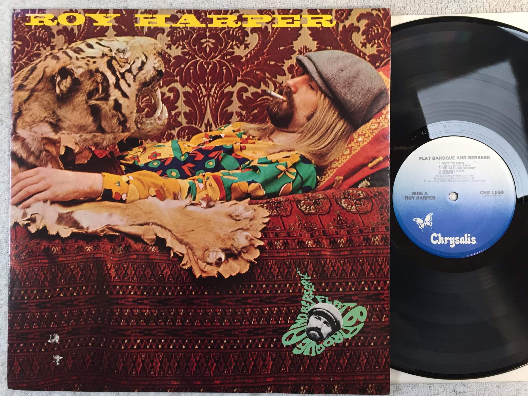 Omslagsbild för skivan ROY HARPER flat baroque & beserk LP US CHRYSALIS CHR 1160