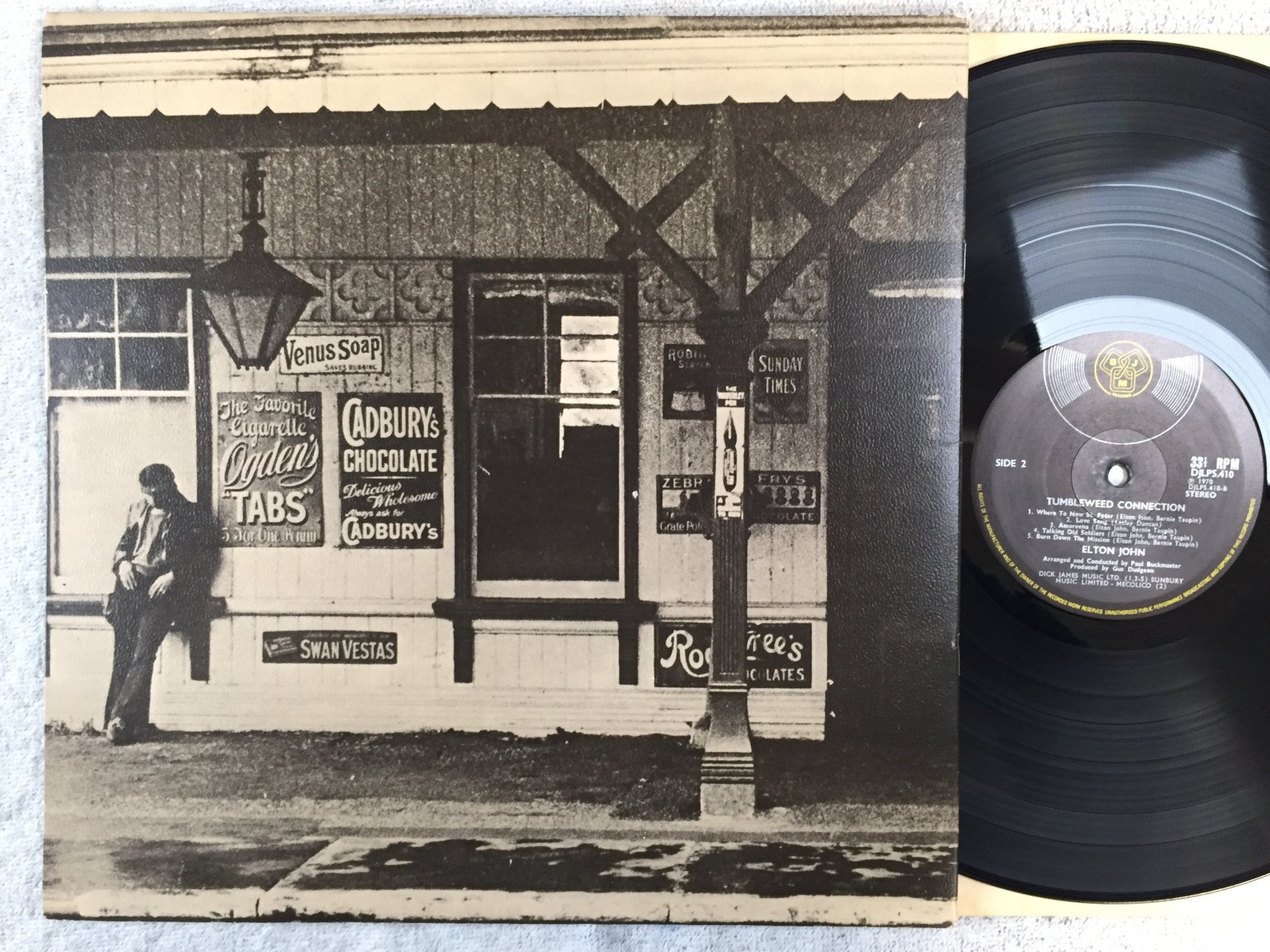 Omslagsbild för skivan ELTON JOHN goodbye yellow brick road 2xLP UK DJM DJLPD 1001  Record / Cover: EXC