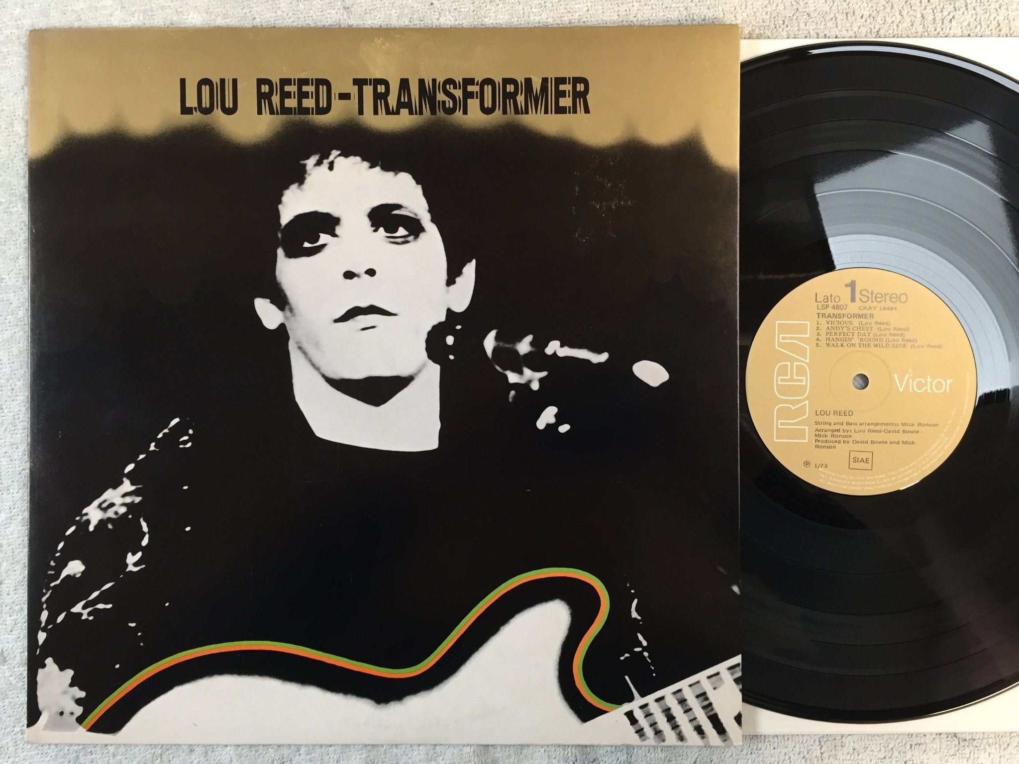 Omslagsbild för skivan LOU REED transformer LP -73 Ita RCA LSP 4807