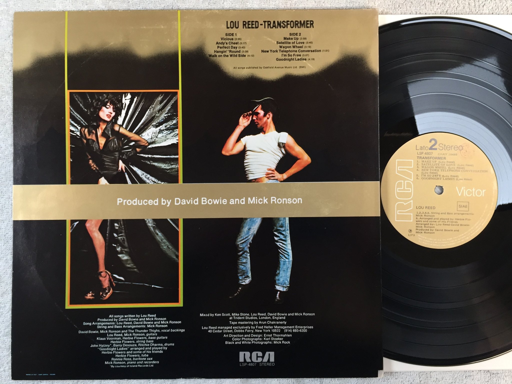Omslagsbild för skivan LOU REED transformer LP -73 Ita RCA LSP 4807