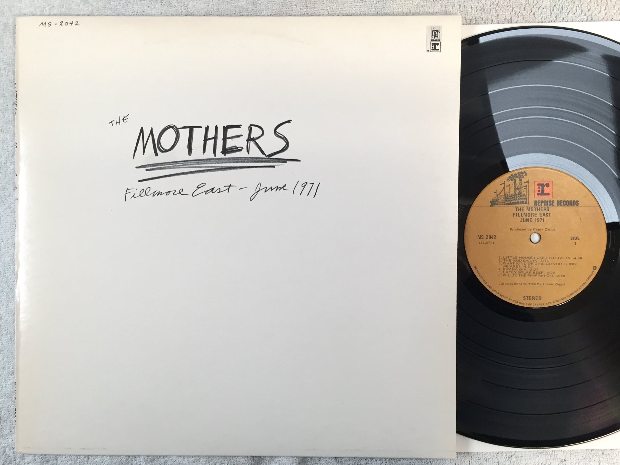 Omslagsbild för skivan THE MOTHERS Fillmore East June 1971 LP Can REPRISE MS 2042