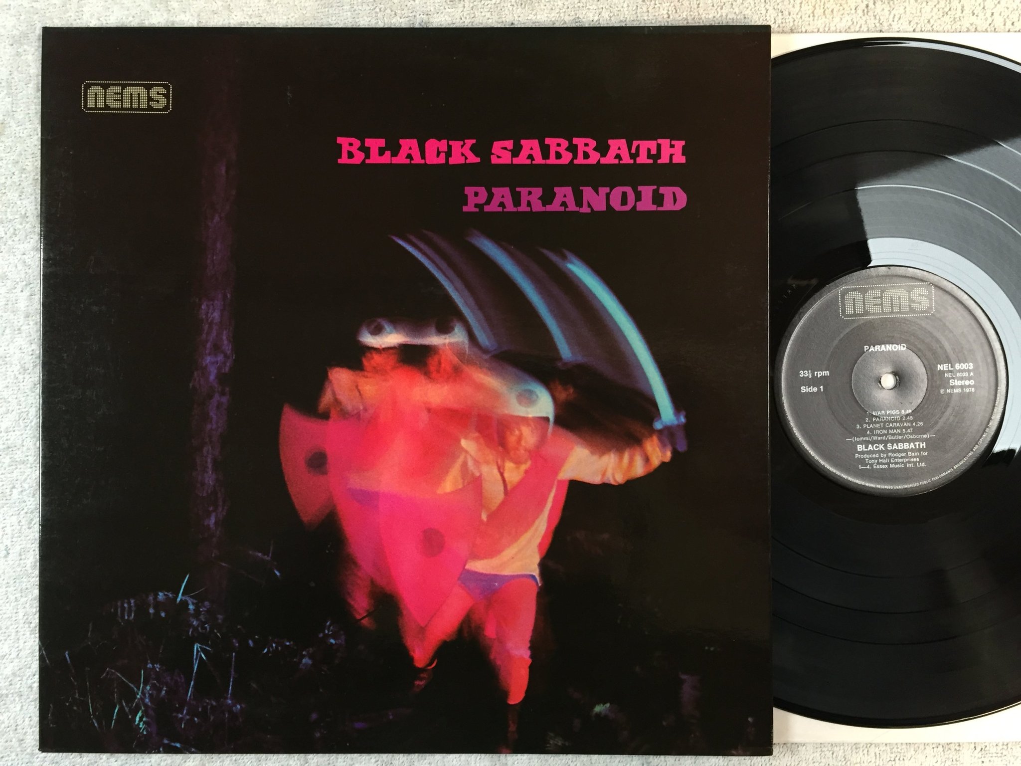 Omslagsbild för skivan BLACK SABBATH paranoid LP UK NEMS NEL 6003