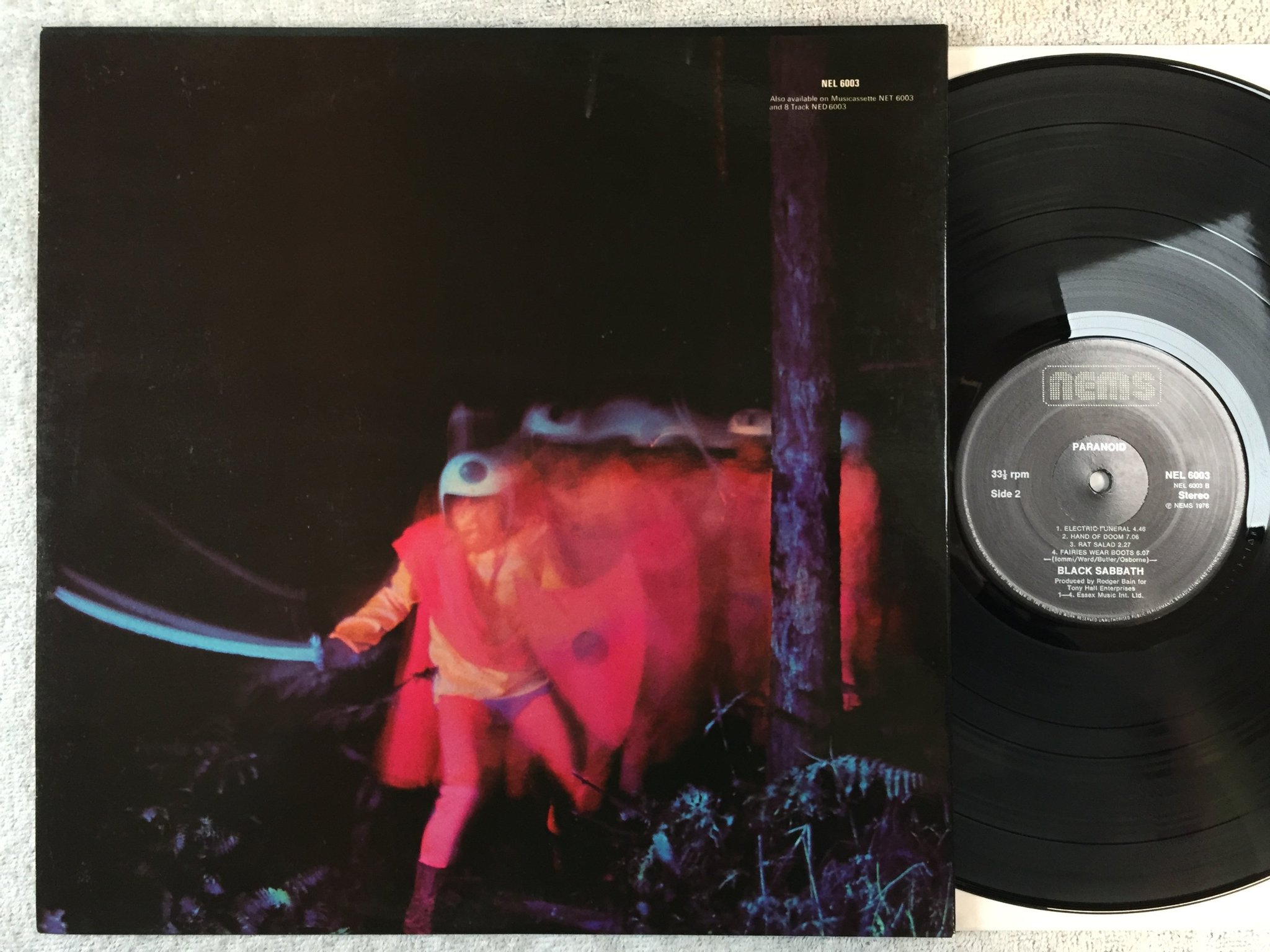 Omslagsbild för skivan BLACK SABBATH paranoid LP UK NEMS NEL 6003