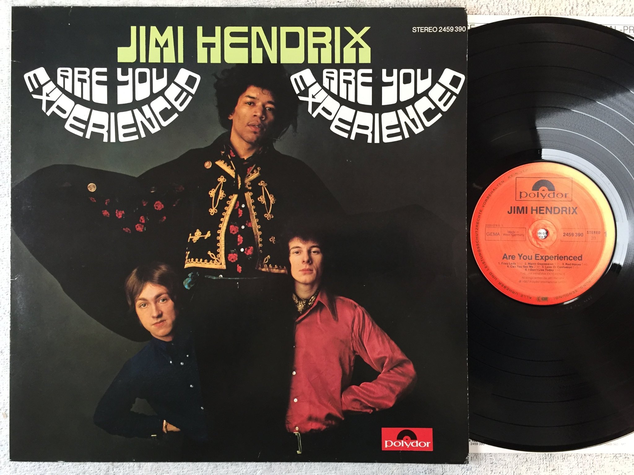 Omslagsbild för skivan JIMI HENDRIX are you experienced LP re Ger POLYDOR 2459390