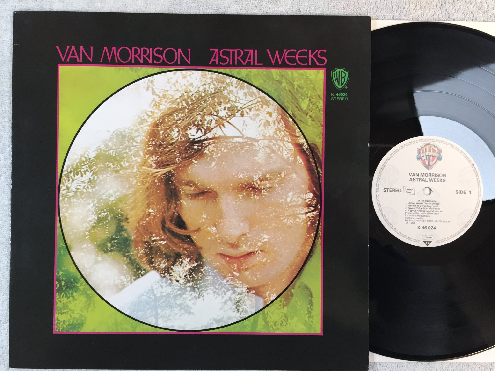 Omslagsbild för skivan VAN MORRISON astral weeks LP re Ger WARNER BROS K 46024 "madame George"