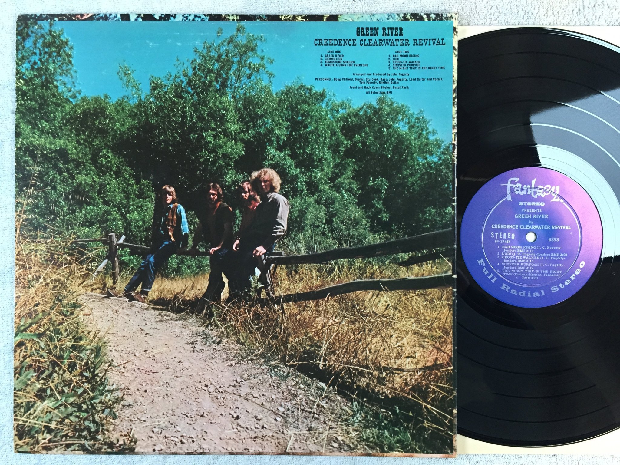 Omslagsbild för skivan CREEDENCE CLEARWATER REVIVAL green river LP -69 US FANTASY 8393 deep grooved lab