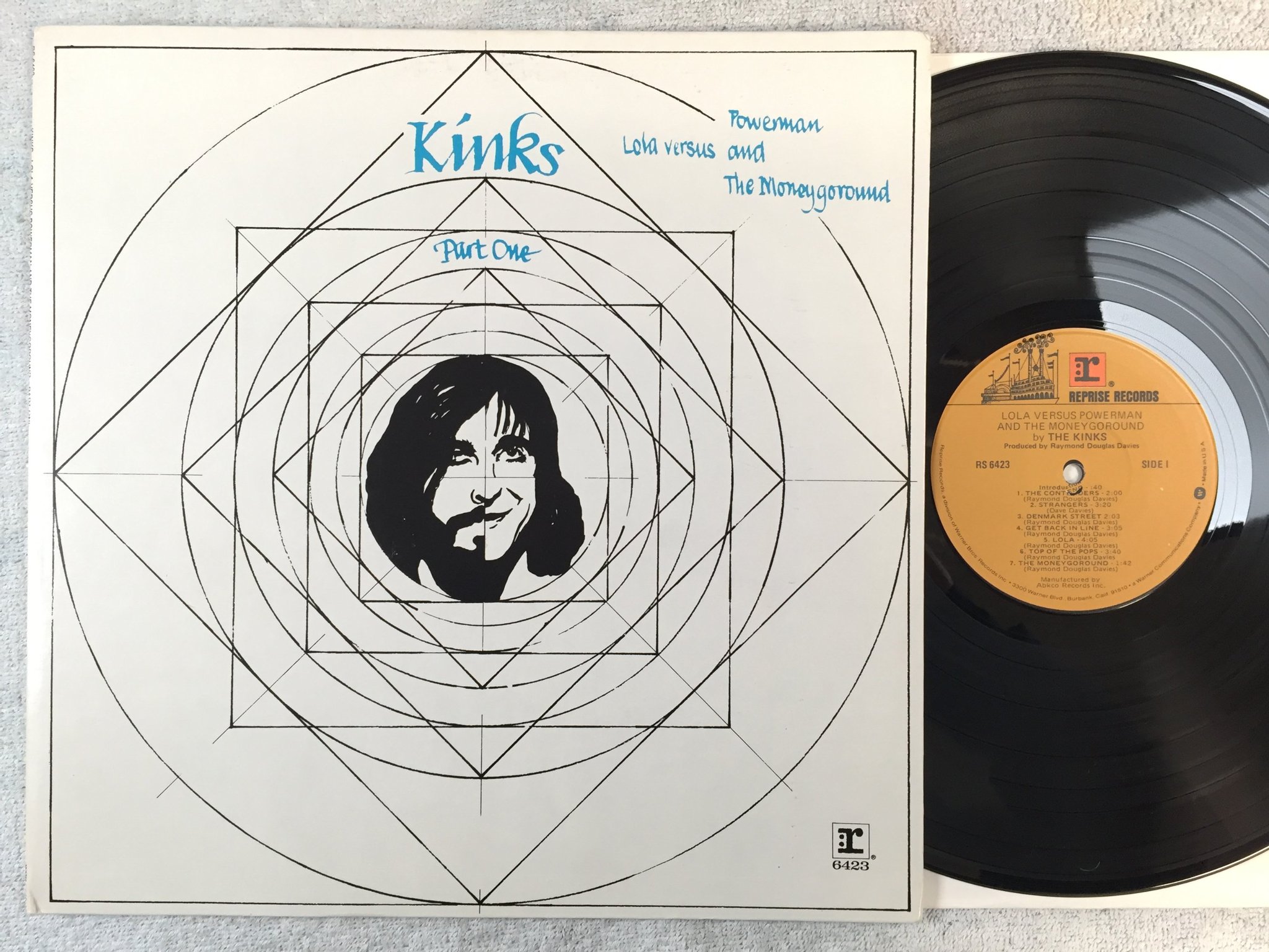 Omslagsbild för skivan THE KINKS lola bersus powerman... LP US REPRISE RS 6423
