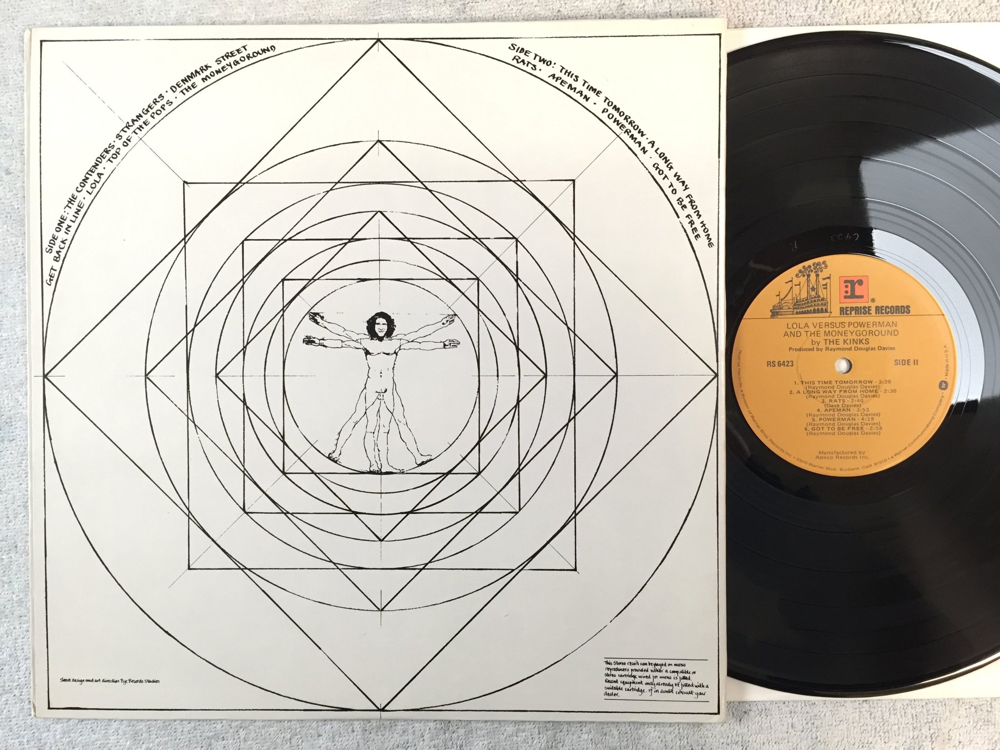 Omslagsbild för skivan THE KINKS lola bersus powerman... LP US REPRISE RS 6423