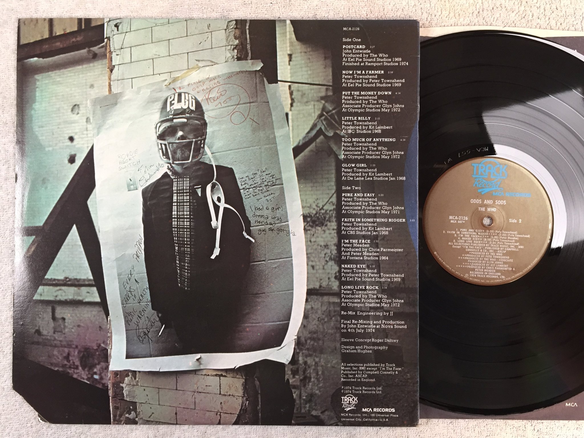 Omslagsbild för skivan THE WHO odds and sods LP -74 US MCA 2126