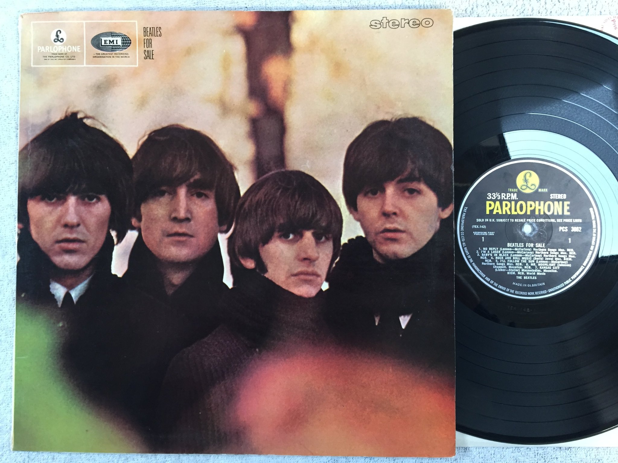 Omslagsbild för skivan THE BEATLES for sale LP -64 UK PARLOPHONE PCS 3062