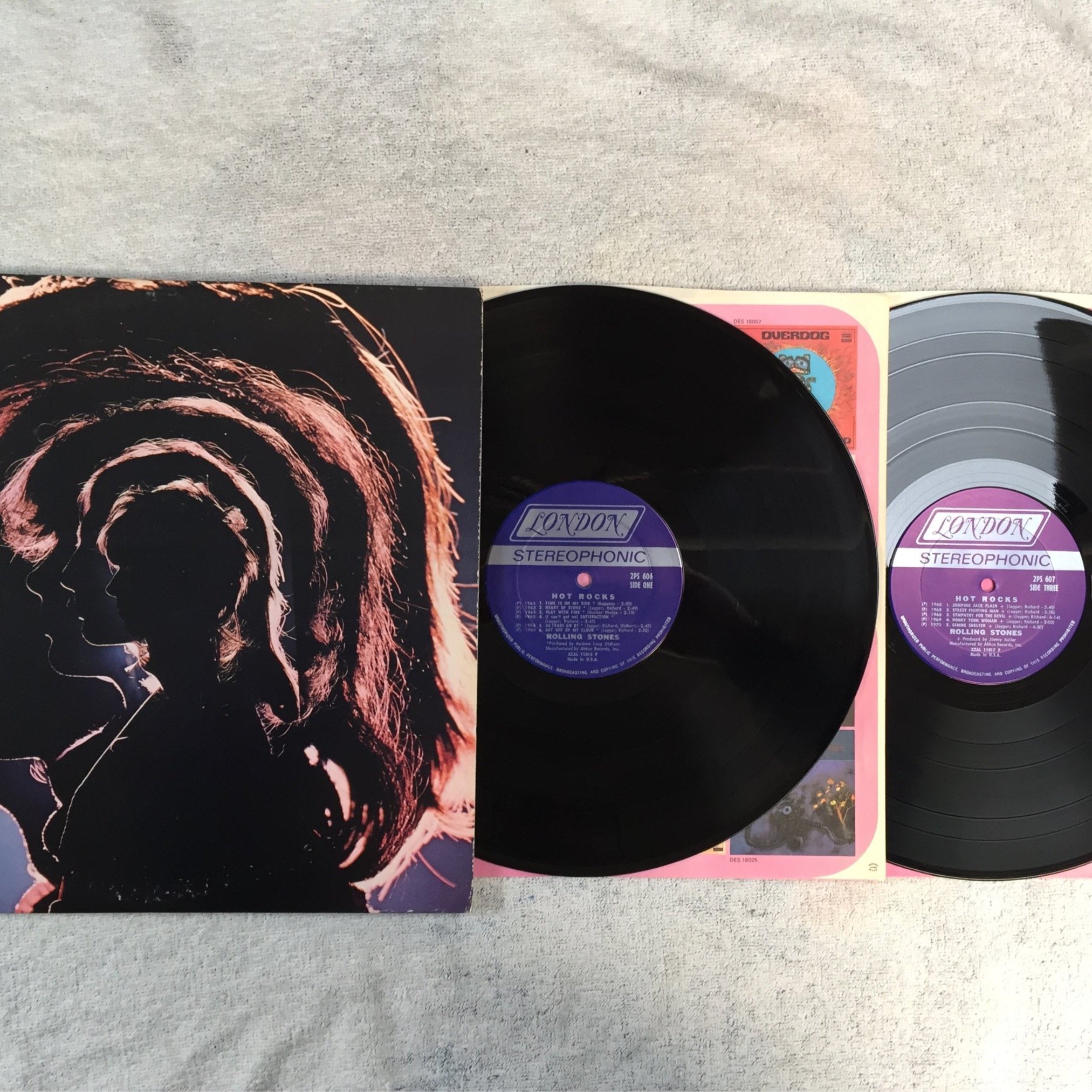 Omslagsbild för skivan THE ROLLING STONES hot rocks LP US london 2PS 607