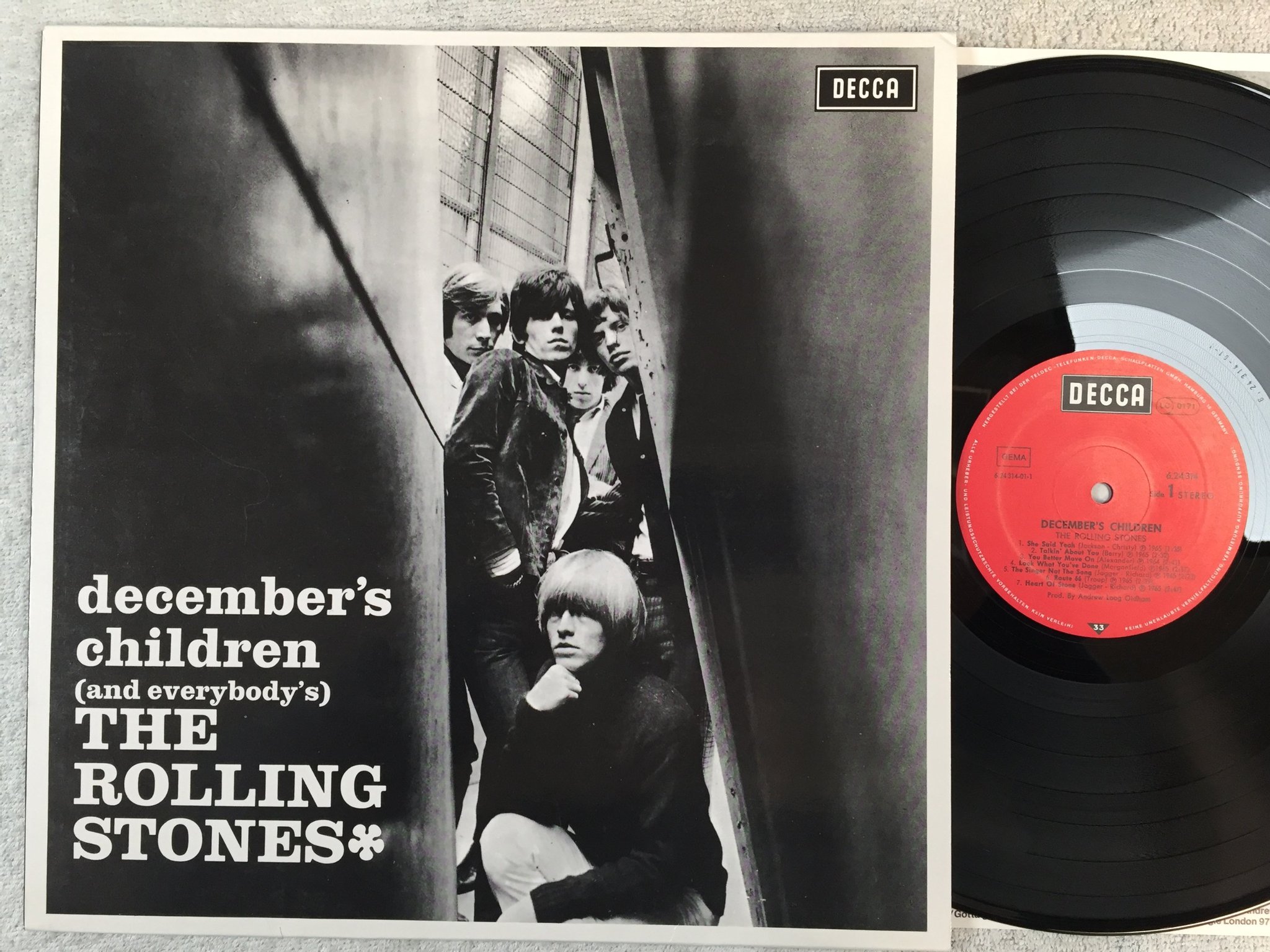 Omslagsbild för skivan THE ROLLING STONES december's children LP Ger DECCA 6.24 314
