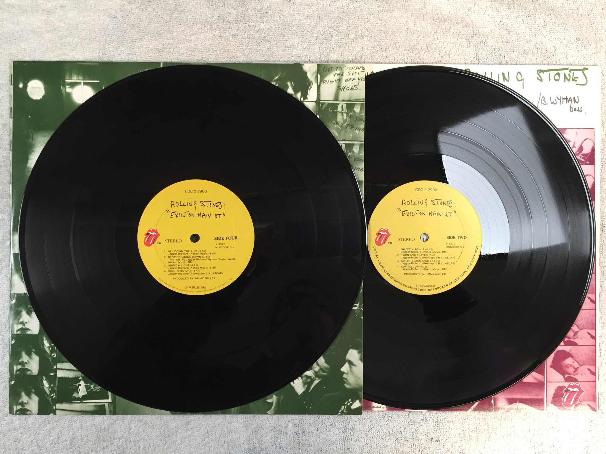 Omslagsbild för skivan THE ROLLING STONES exile on main st 2xLP -72 US COC 2-2900