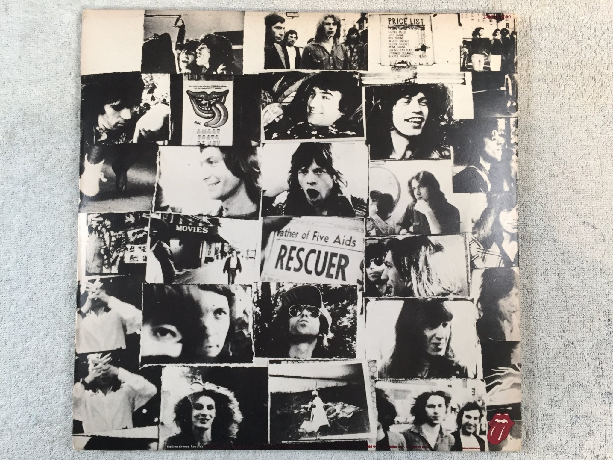 Omslagsbild för skivan THE ROLLING STONES exile on main st 2xLP -72 US COC 2-2900