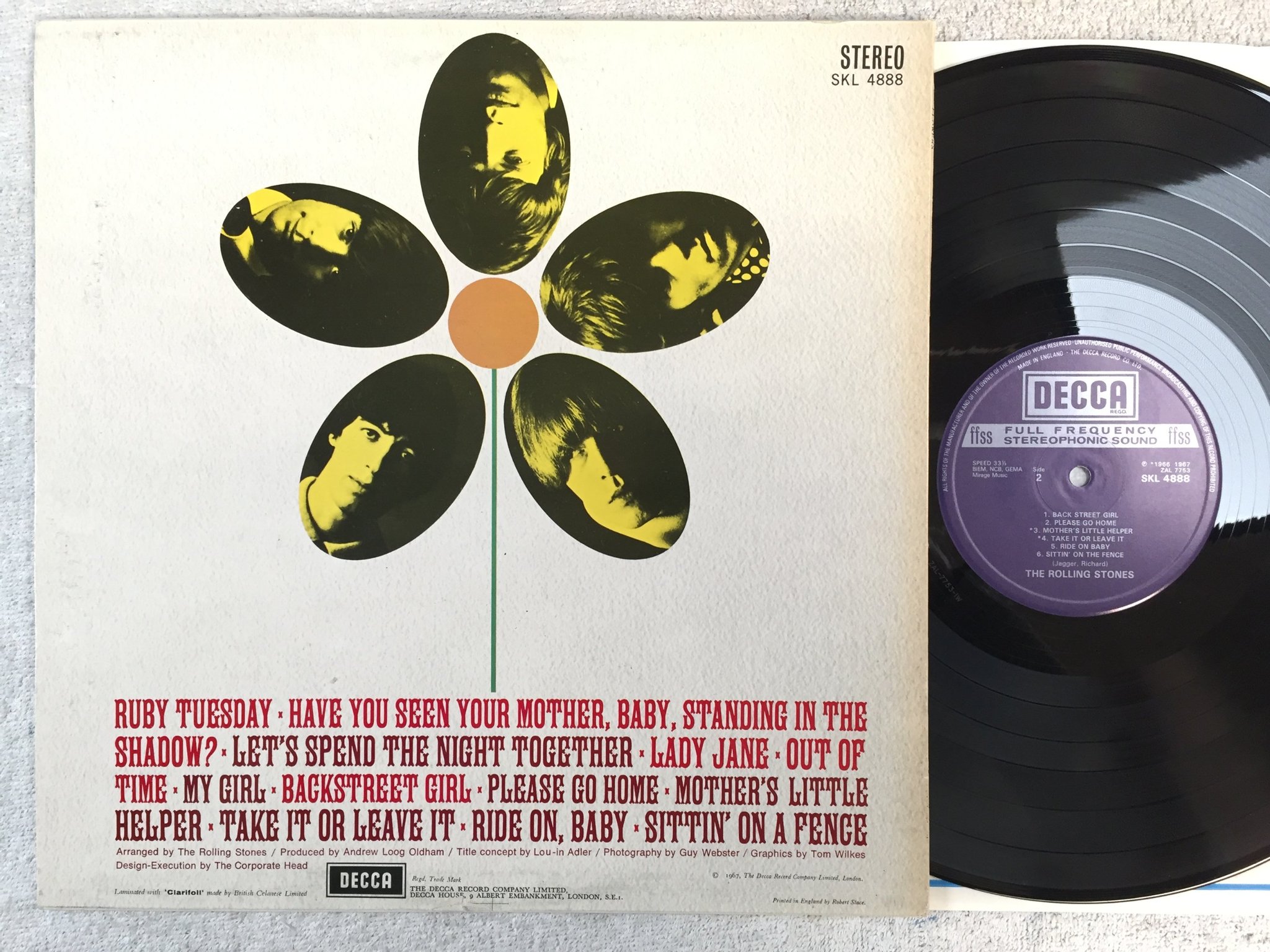 Omslagsbild för skivan THE ROLLING STONES s/t LP UK DECCA SKL 4888