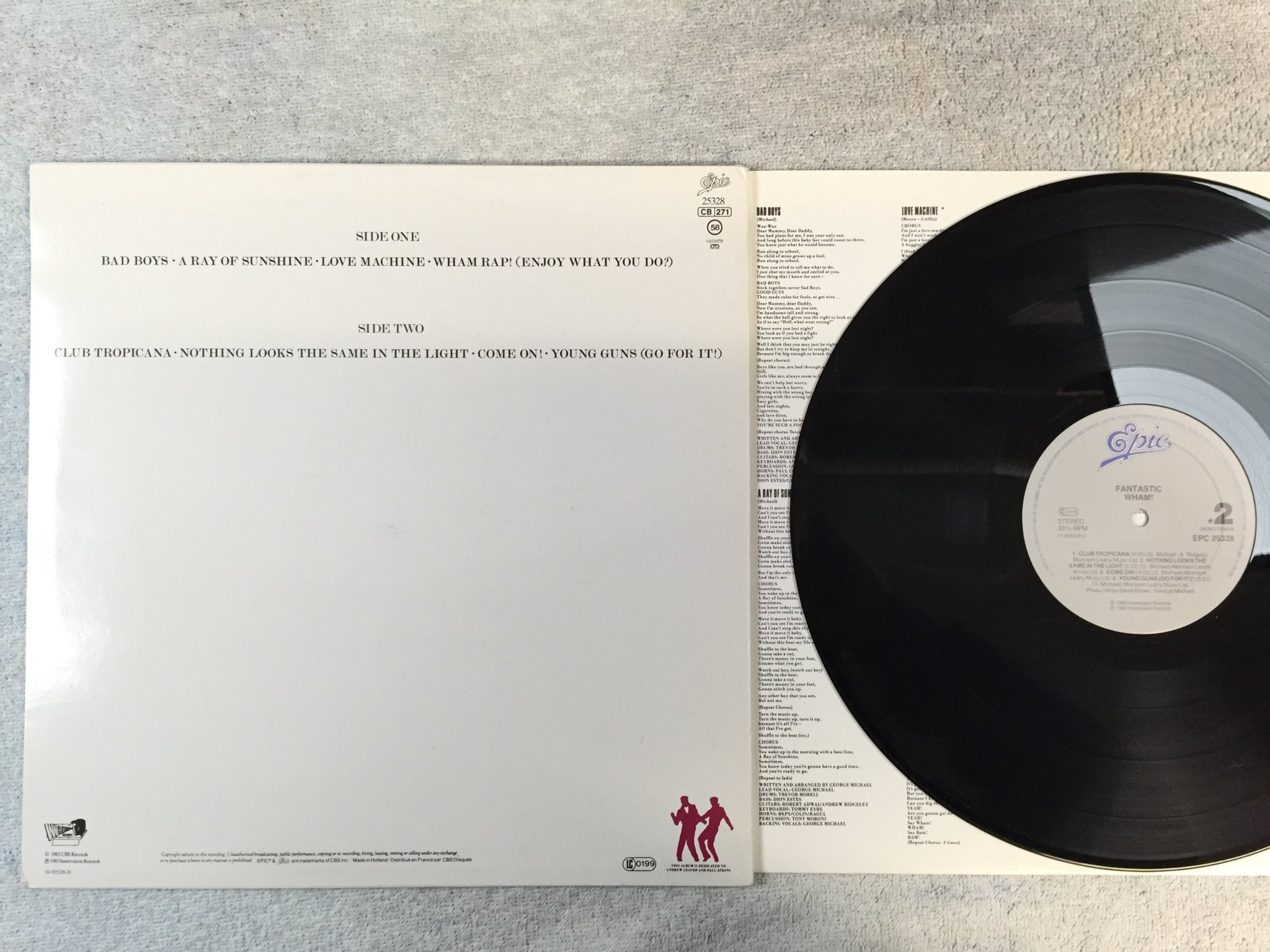 Omslagsbild för skivan WHAM! fantastic LP -83 Hol EPIC EPC 25328