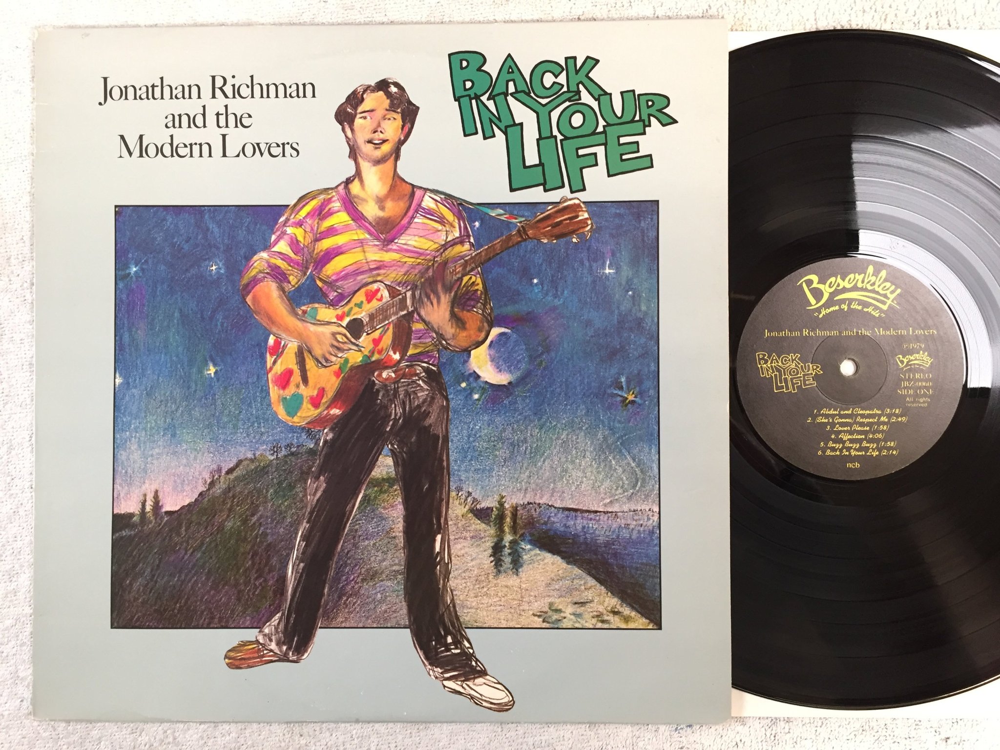 Omslagsbild för skivan JONATHAN RICHMAN & THE MODERN LOVERS back in your life LP -79 ncb BESERKLEY JBZ-