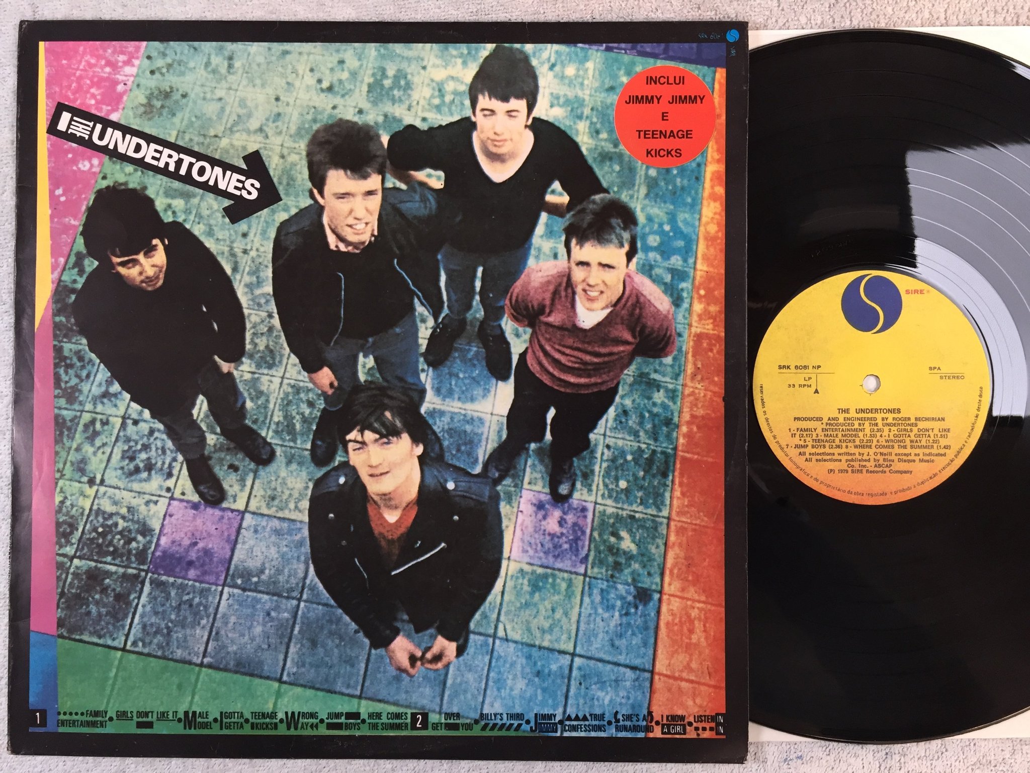 Omslagsbild för skivan THE UNDERTONES s/t LP -79 Por SIRE SRK 6081