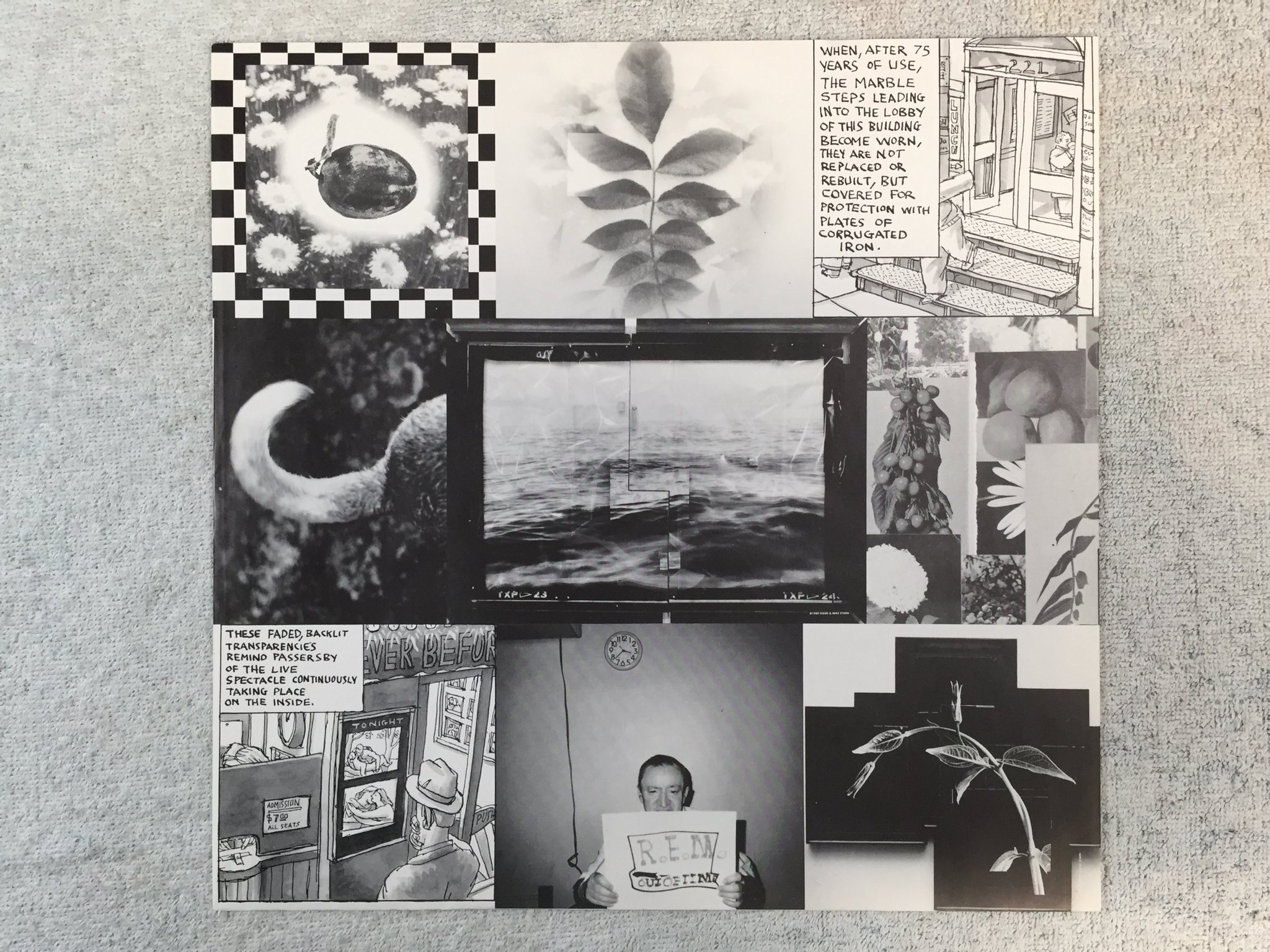 Omslagsbild för skivan R.E.M. out of time LP -91 Ger WARNER BROS 7599-26496-1