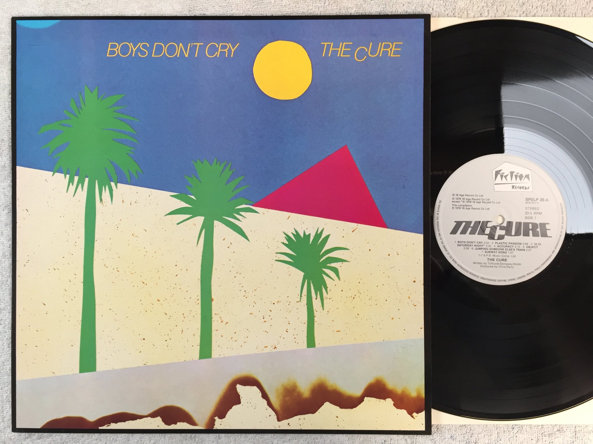 Omslagsbild för skivan THE CURE s/t LP -79 HOL FICTION SPELP 26 *top condition*