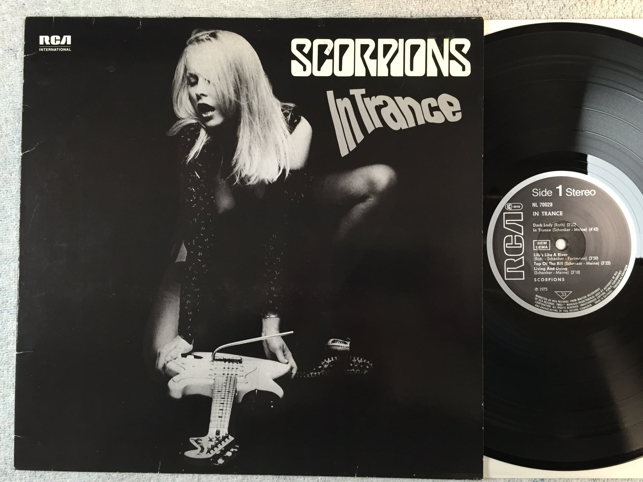 Omslagsbild för skivan SCORPIONS in trance LP -75 Ger RCA NL 70028